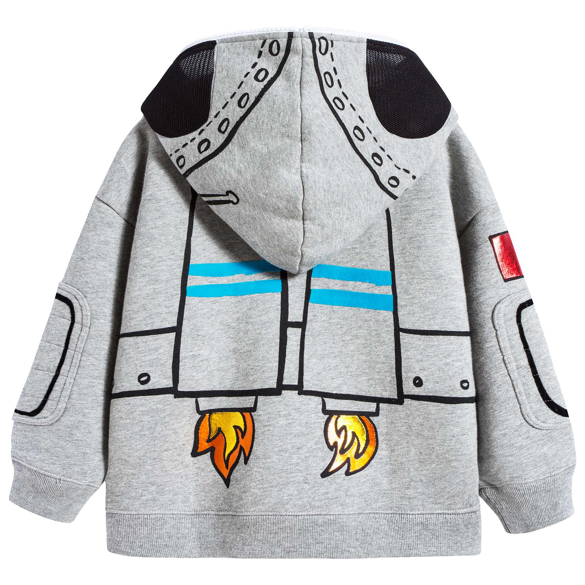 Boys Grey Melange Cotton Sweatshirt