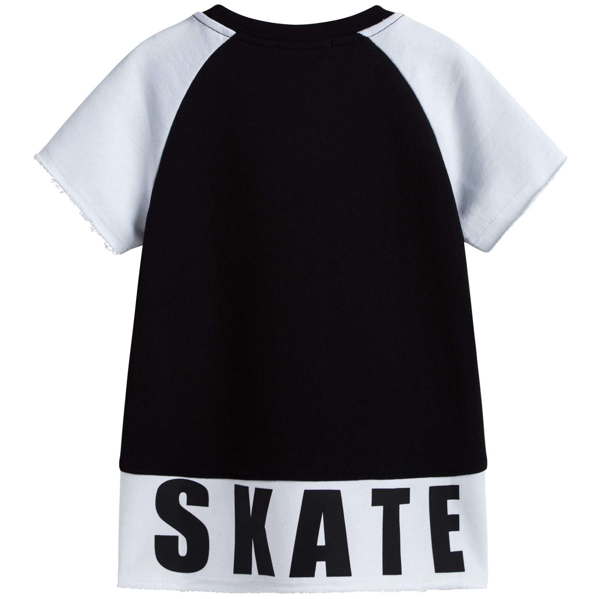 Boys Black Short Sleeve Logo Sweatshirt
