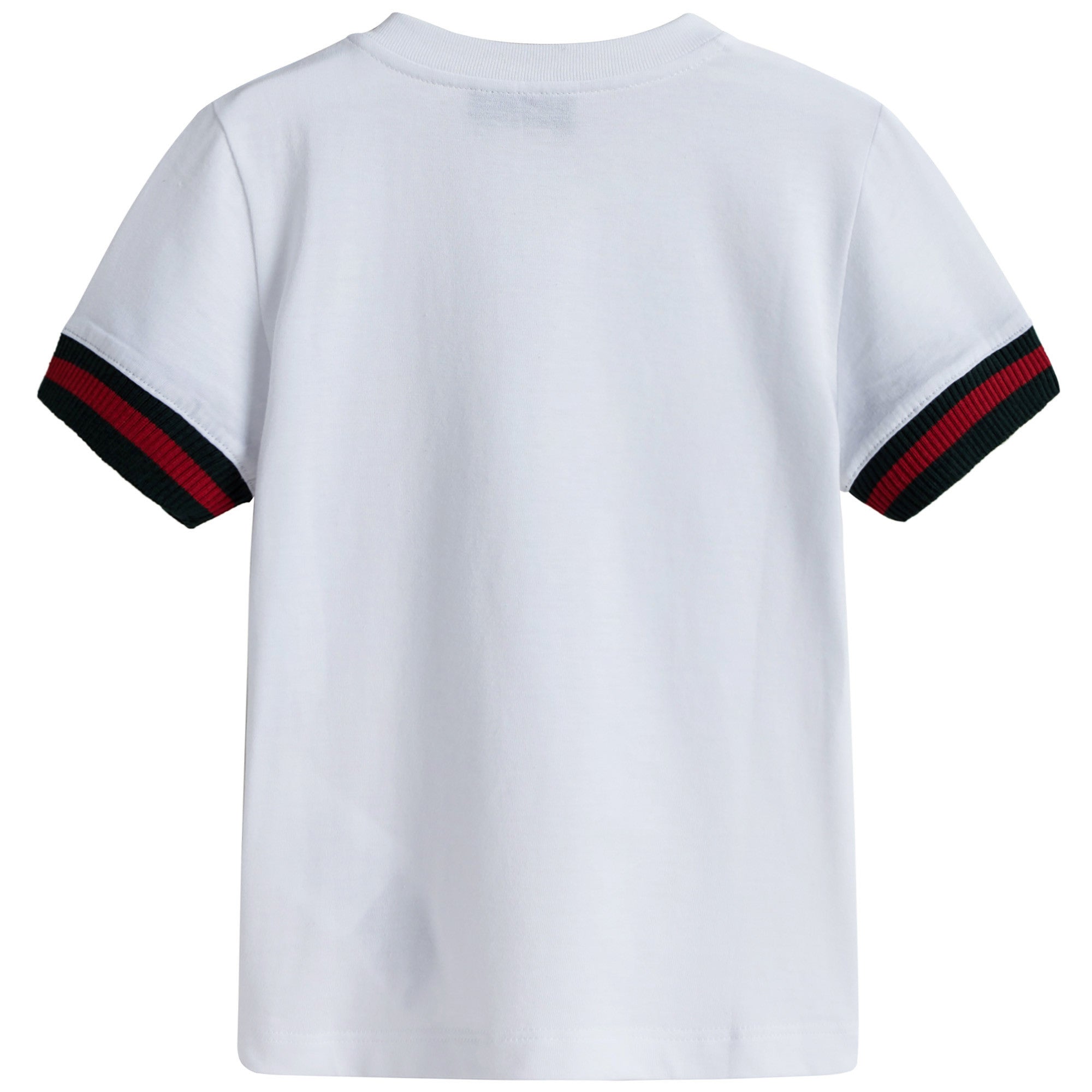 Baby Girls White Cotton Knitted Cuffs T-Shirt