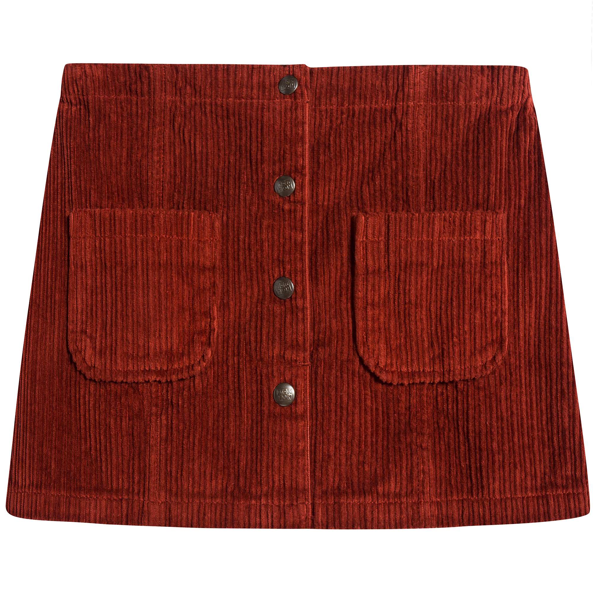 Girls Red Cotton Skirt