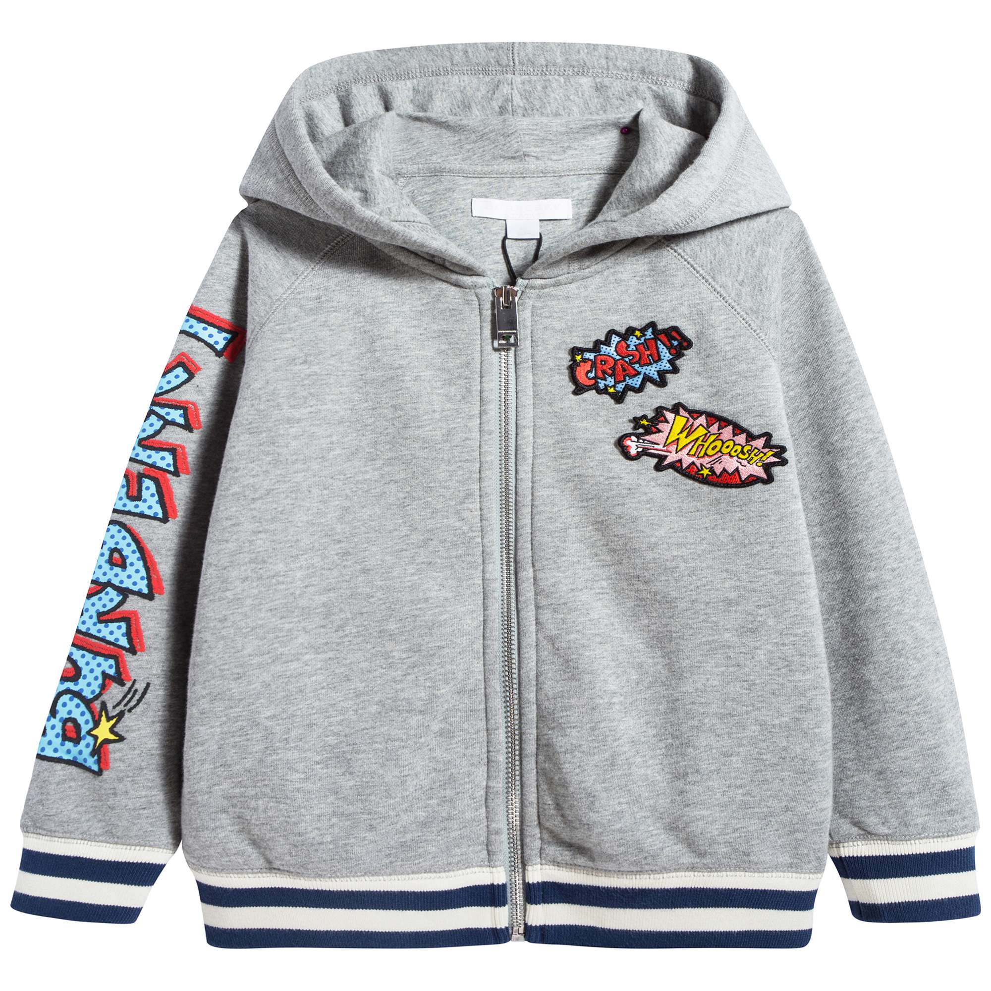 Boys Grey Melange Cotton Sweatshirt
