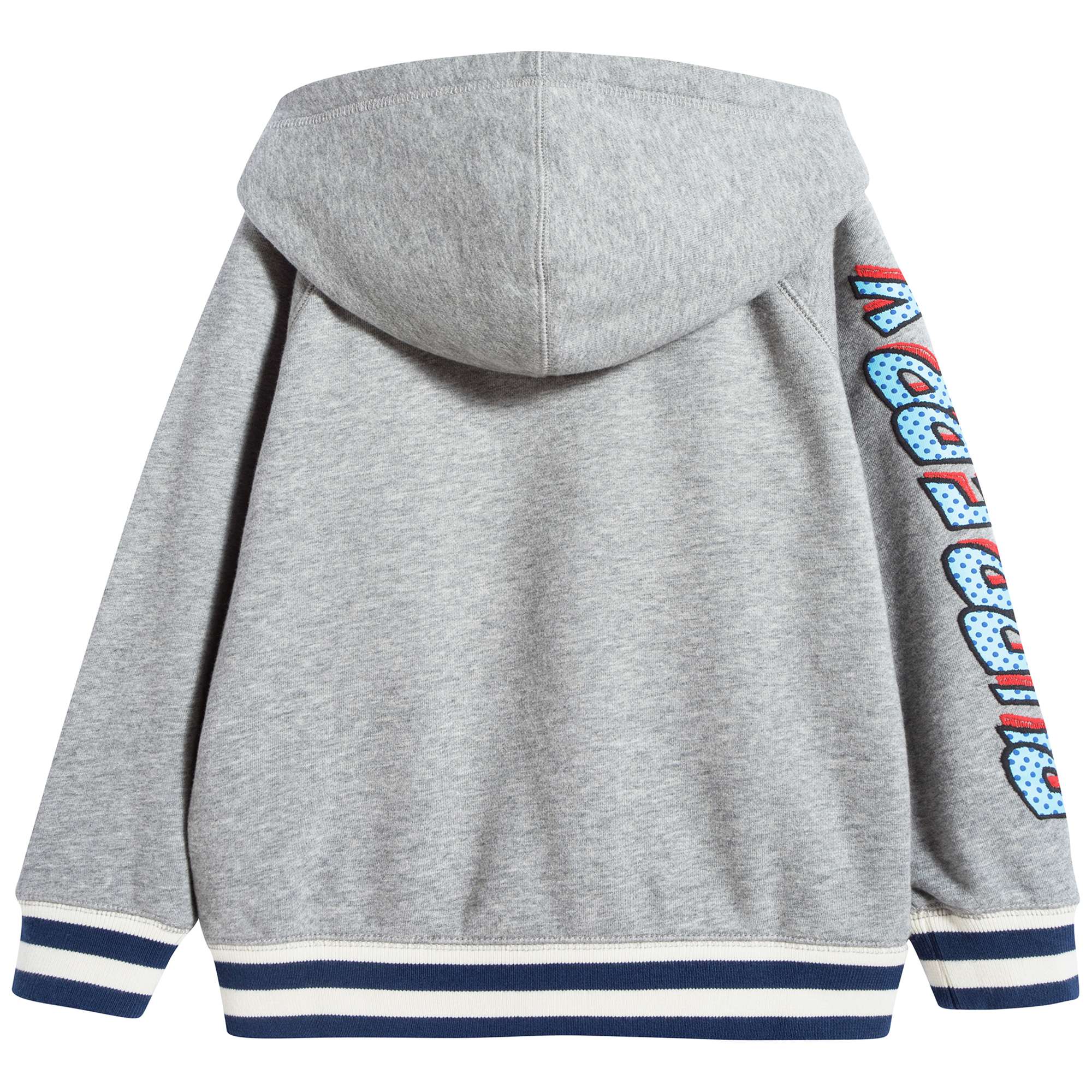 Boys Grey Melange Cotton Sweatshirt