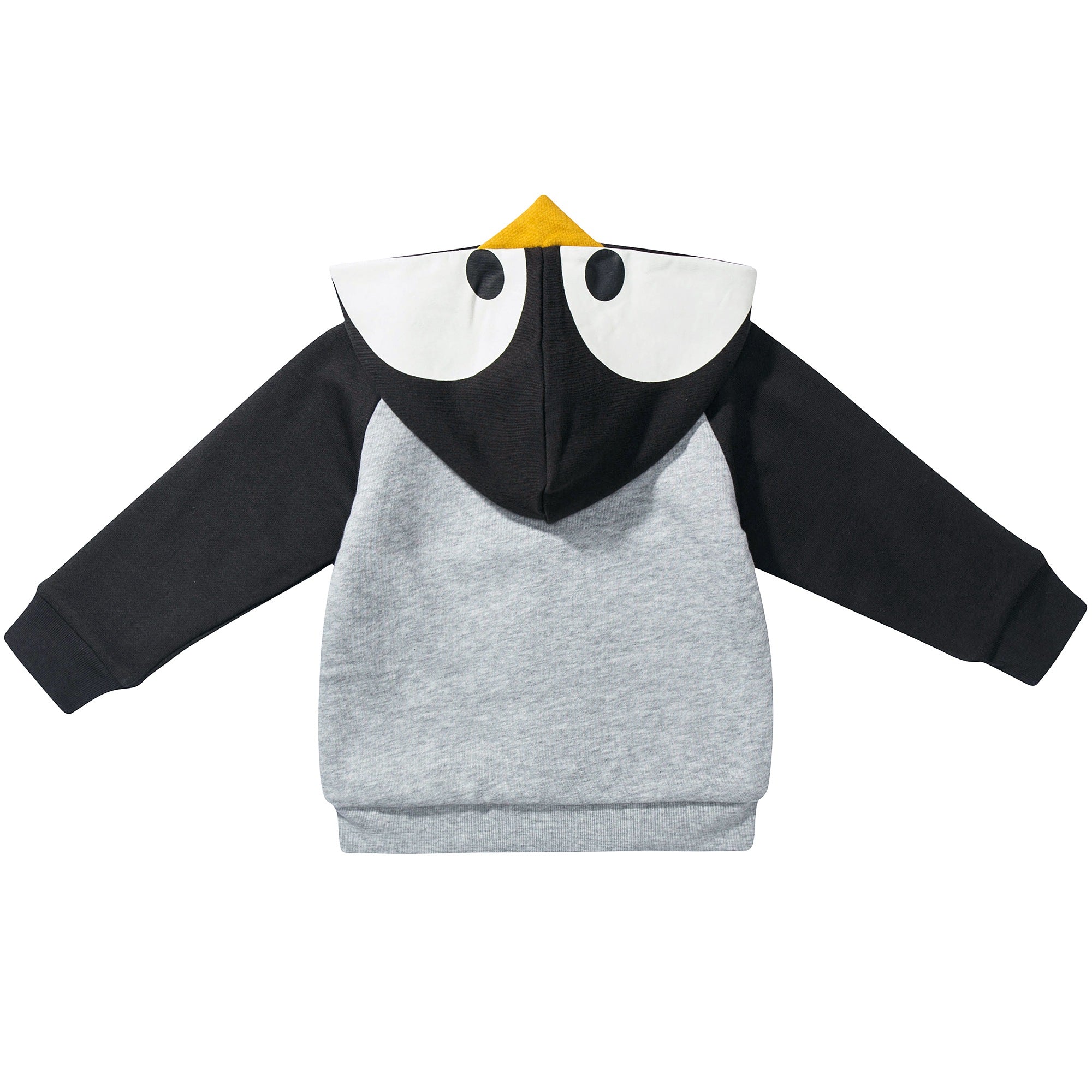 Baby Boys Grey Penguin Cotton Zip-up Top