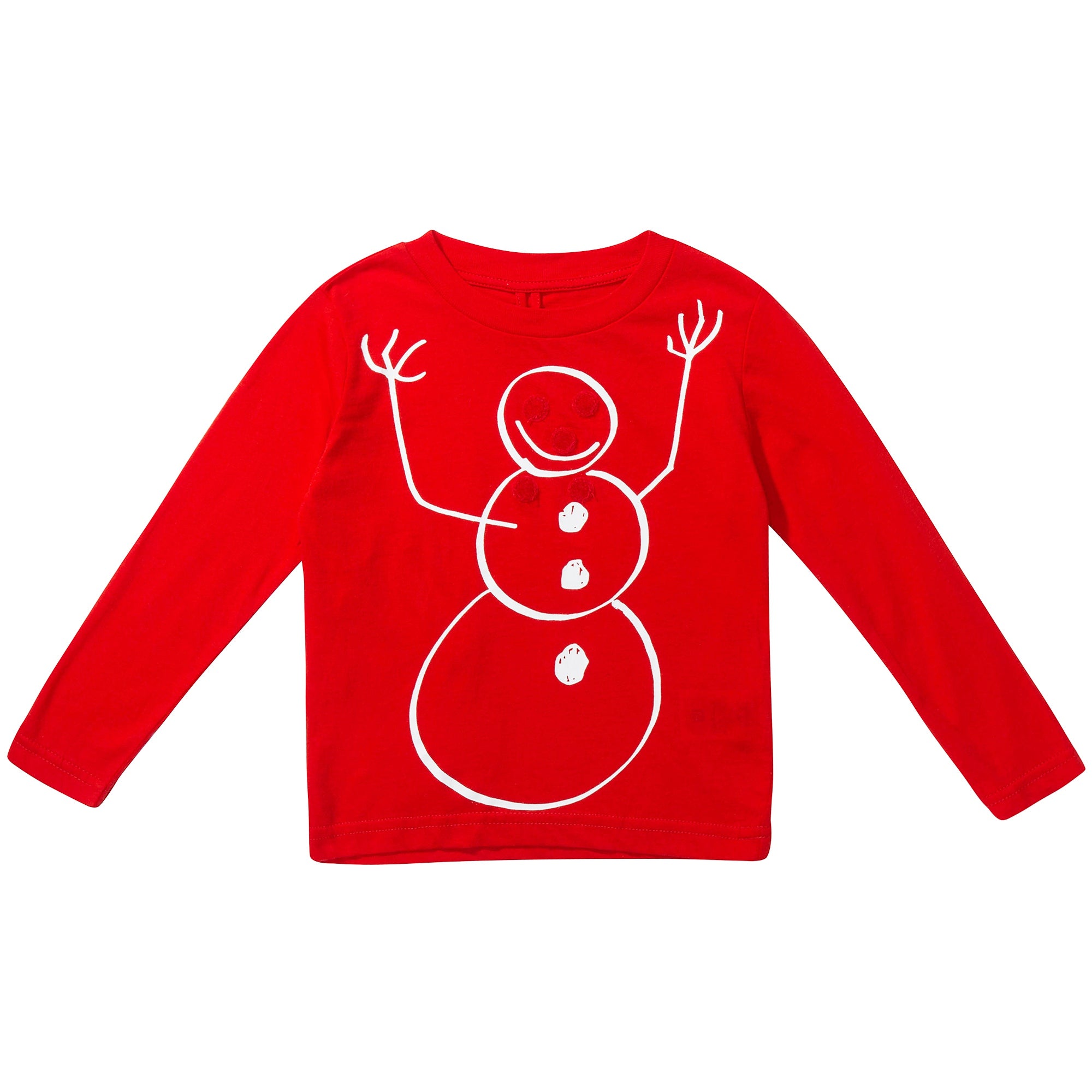 Boys Red With Patches Cotton T-shirt