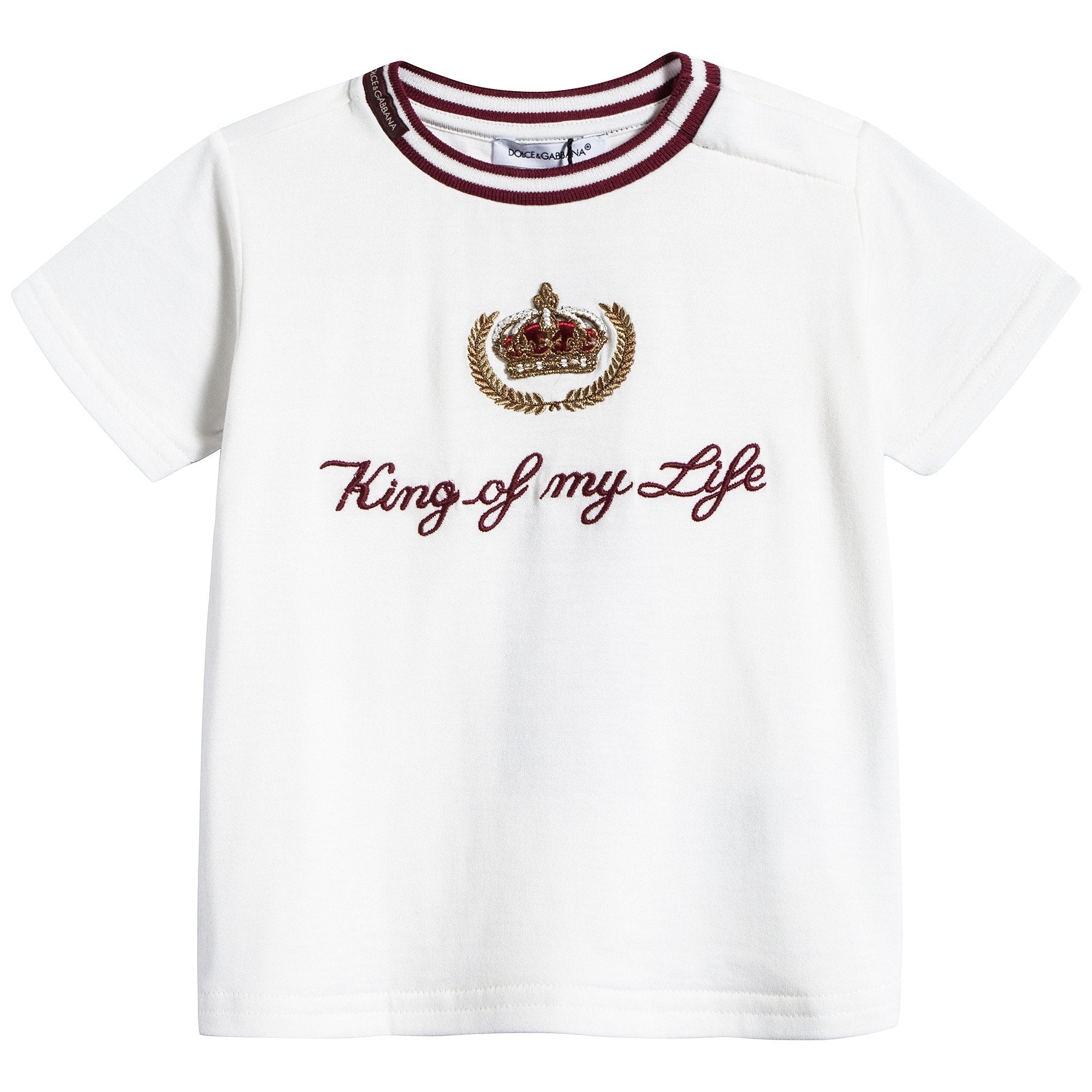 Baby Boys White Cotton T-shirt