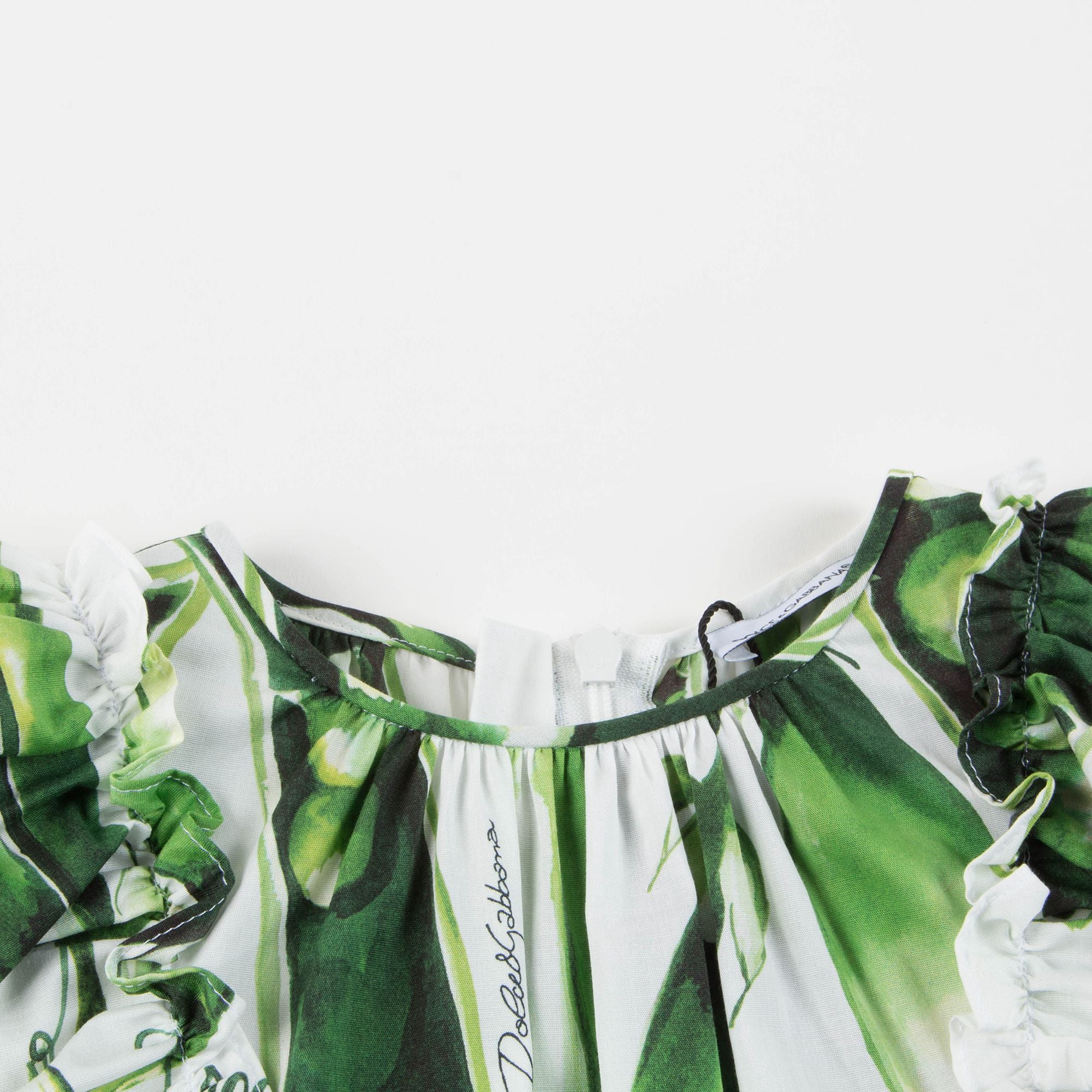 Girls Green 'Piselli' Cotton Playsuit
