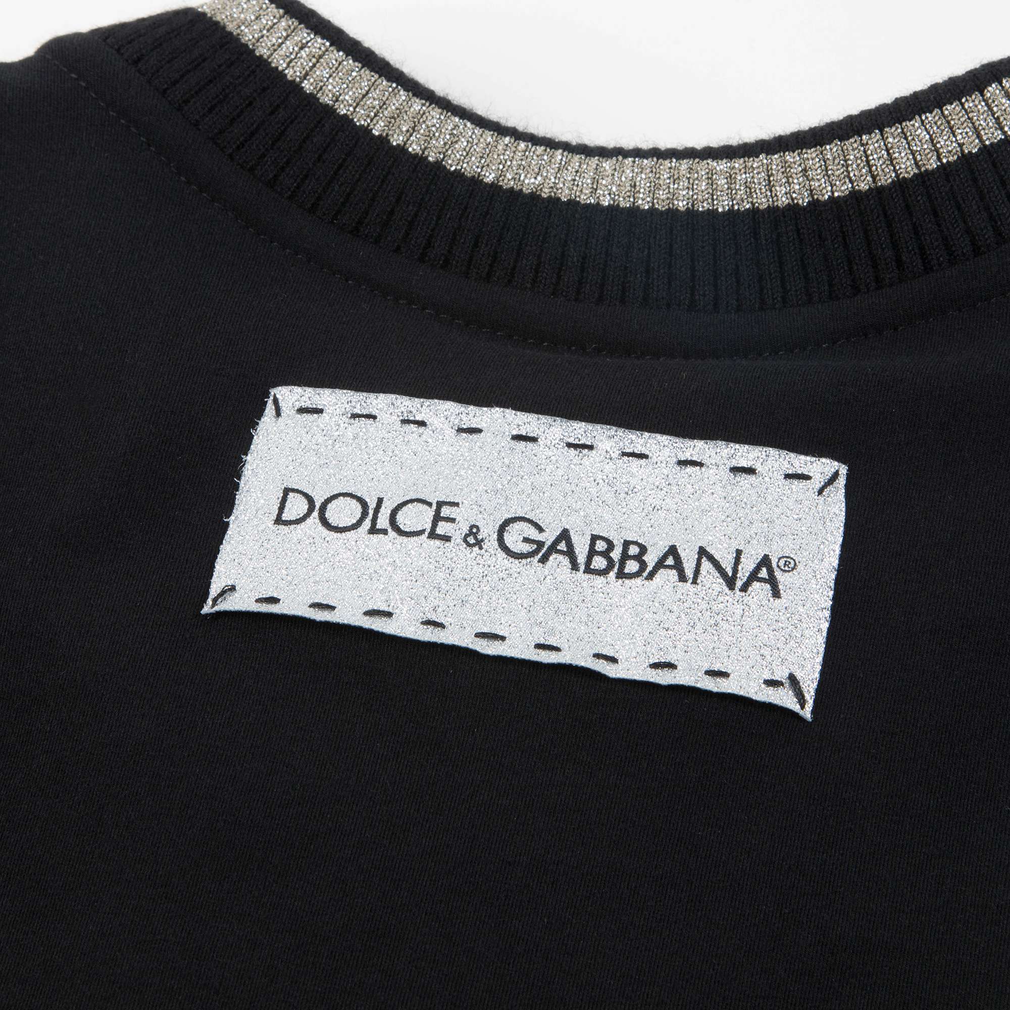 Girls Black "Love" Logo Cotton Sweatshirt