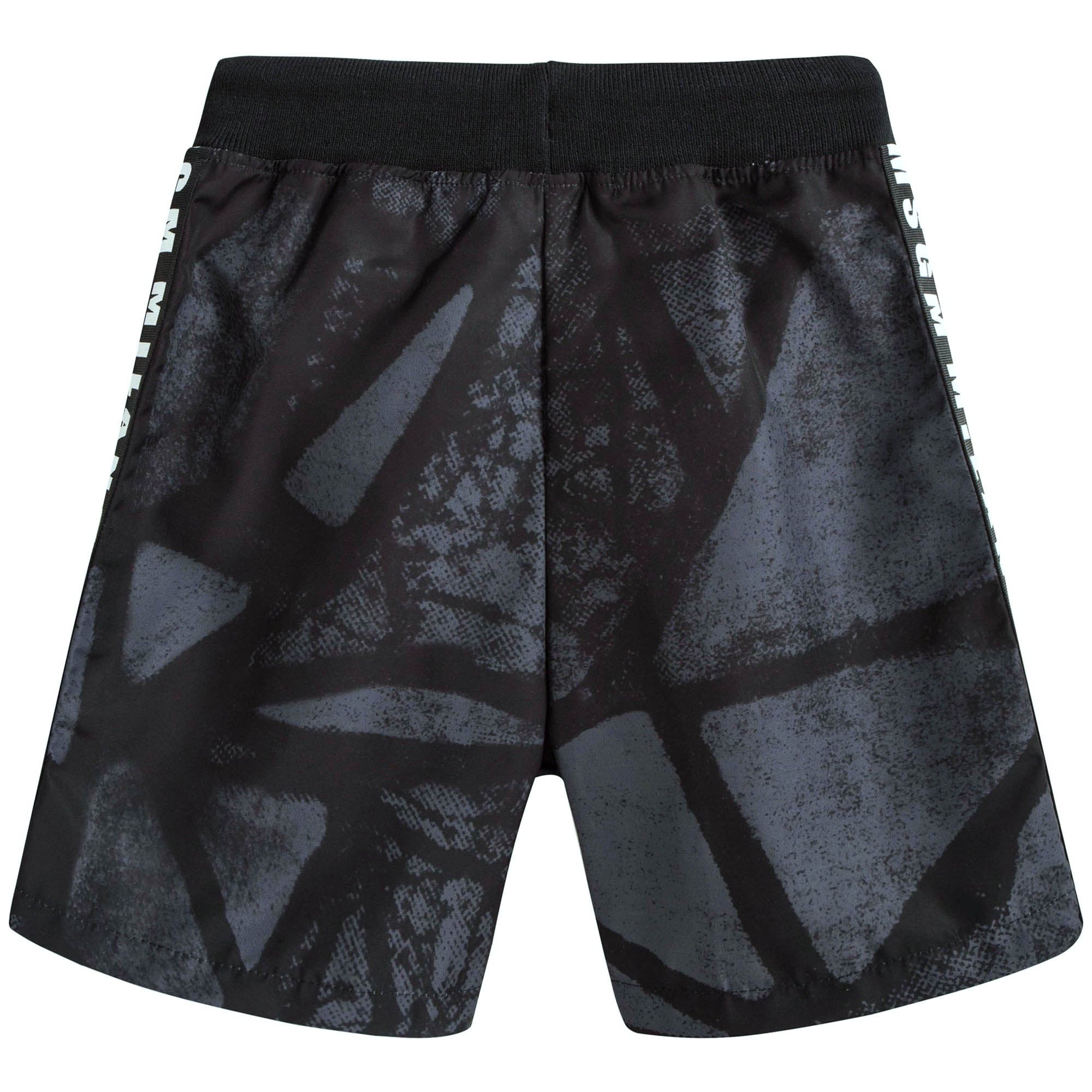 Boys Grey & Black Logo Shorts