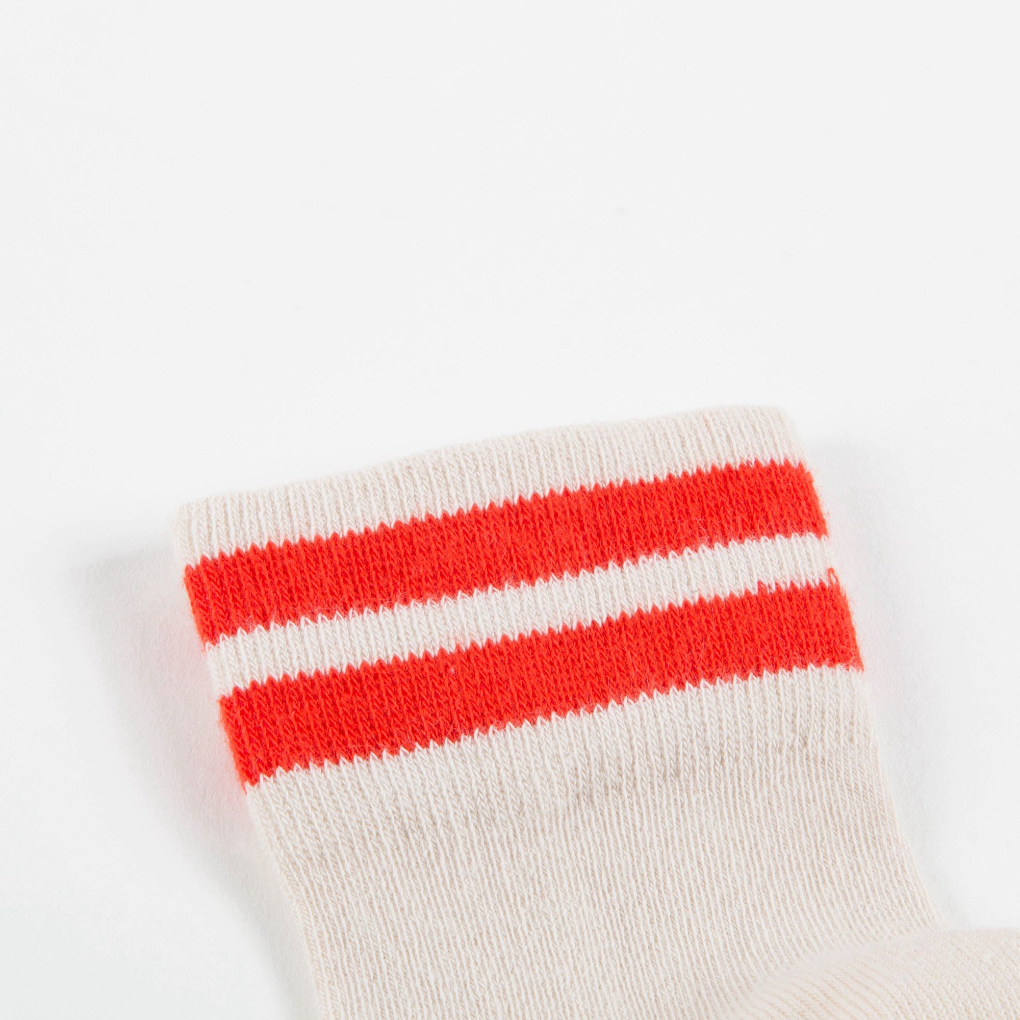Girls Carmine Striped Cotton Socks