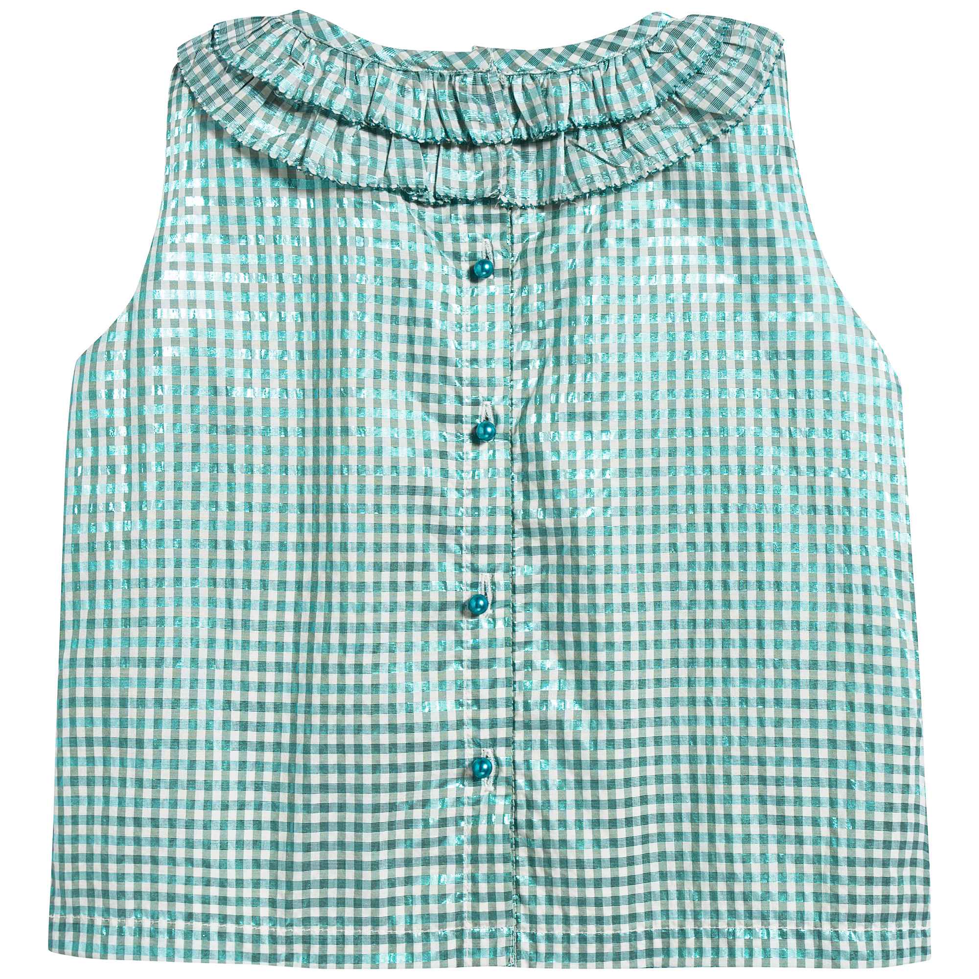 Girls Emerald Grid Top