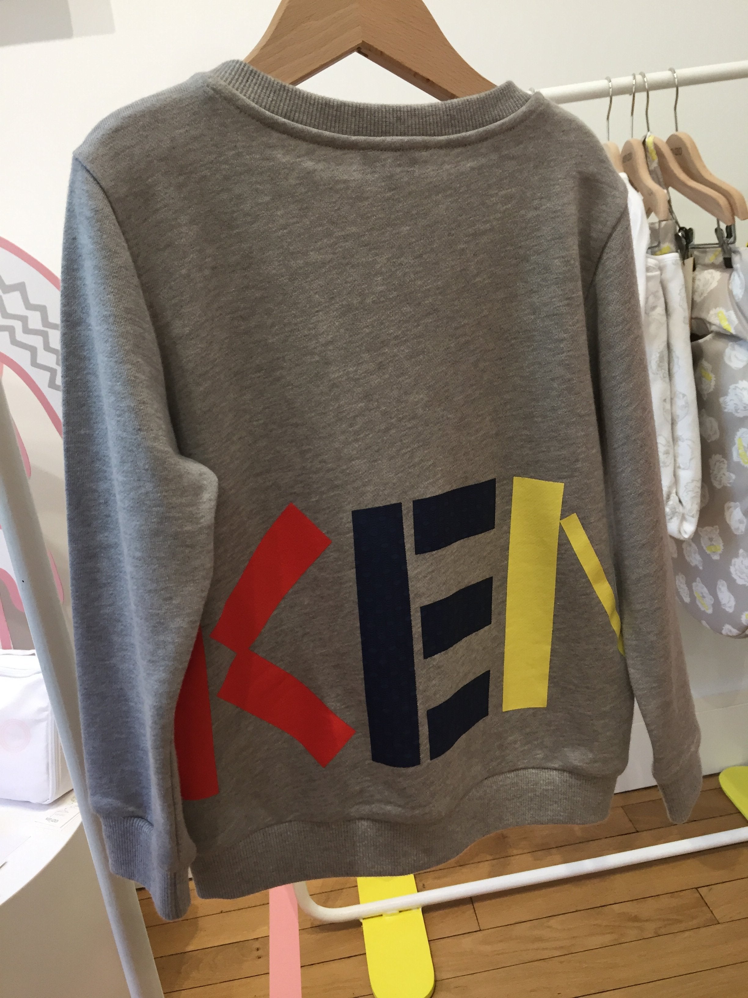 Boys Marl Grey Logo Cotton Sweatshirt
