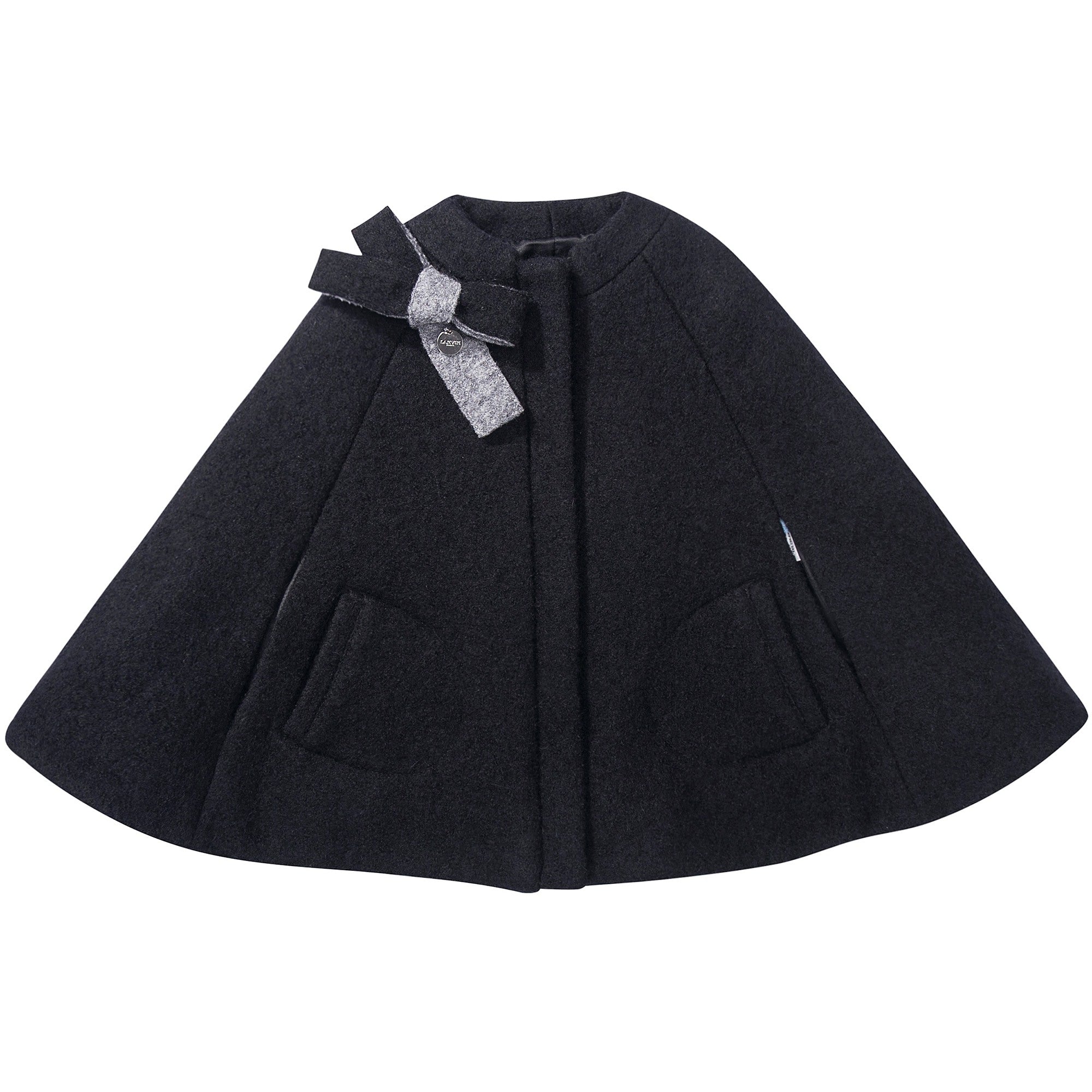 Girls Blue Grigio Wool Cape