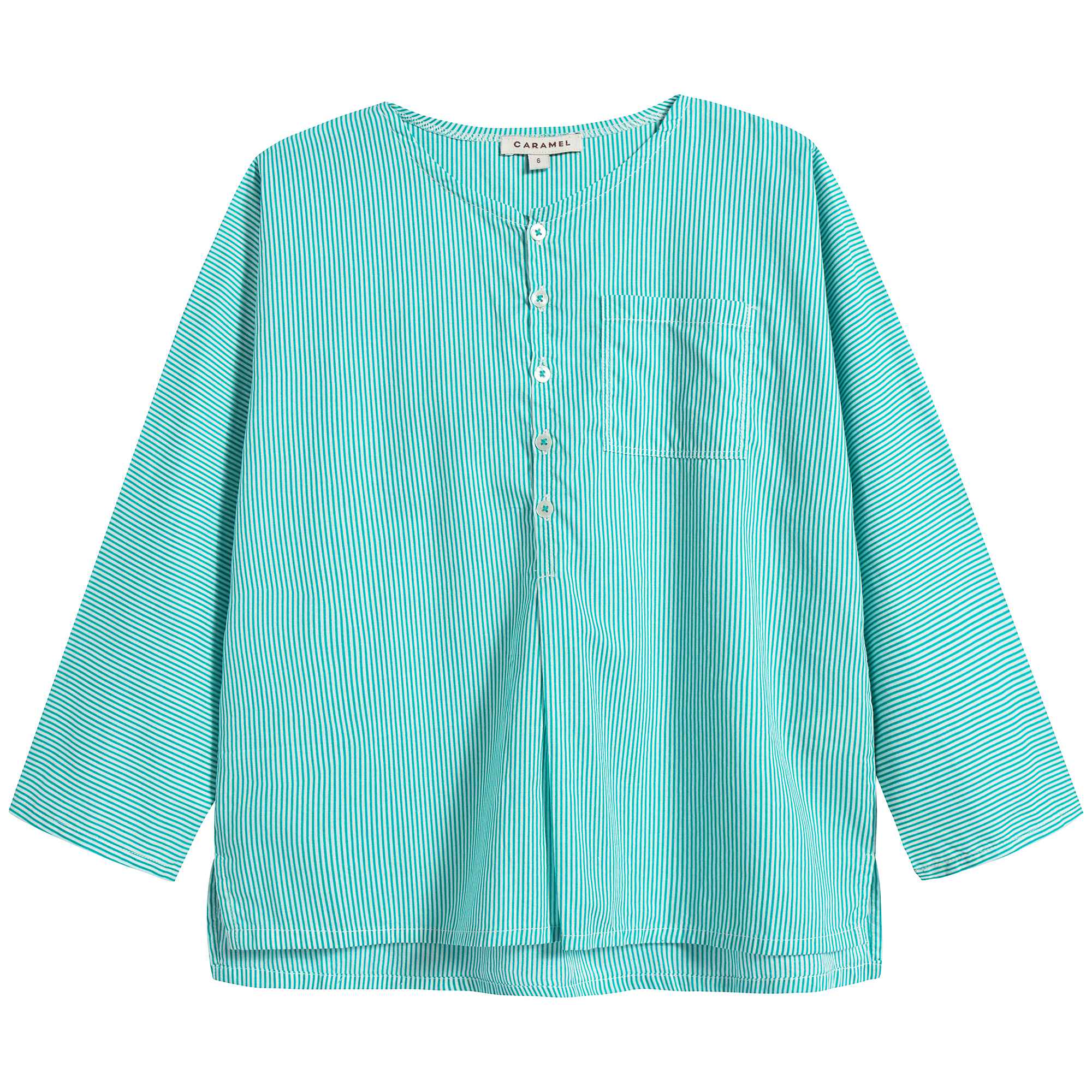 Boys Mint Stripes Cotton Shirt