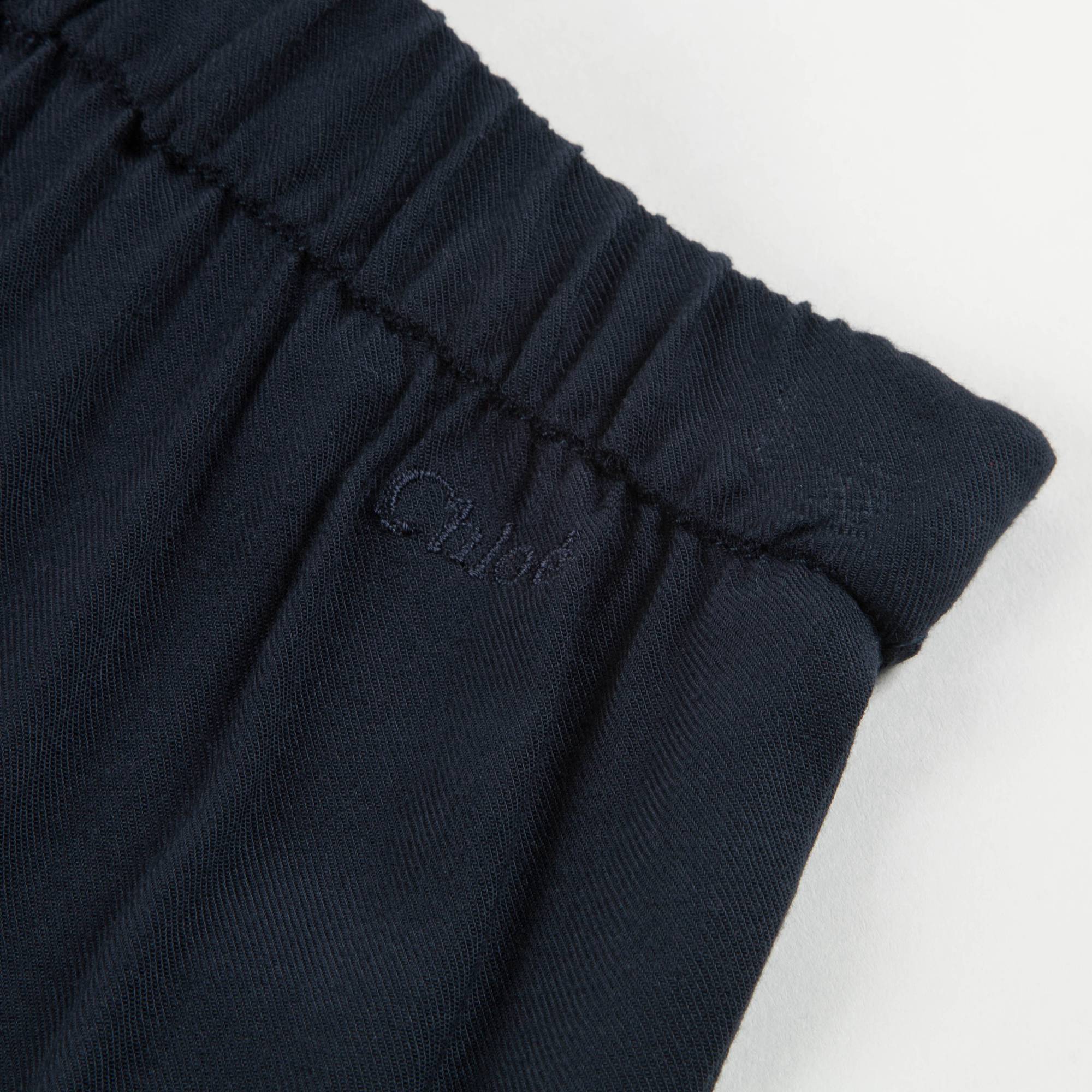 Baby Girls Blue Viscose Trousers