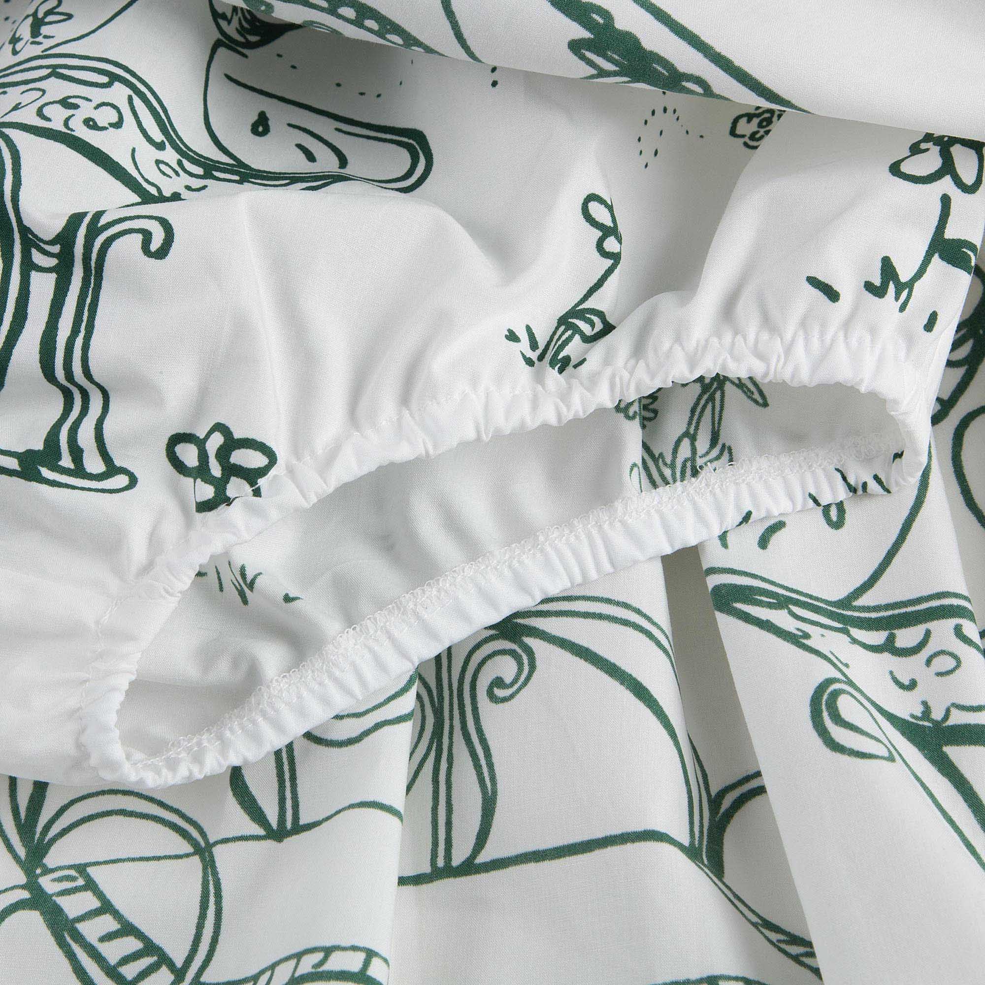 Robe Fille Bébé Blanche avec Imprimés Garnitures Jardin Botanique