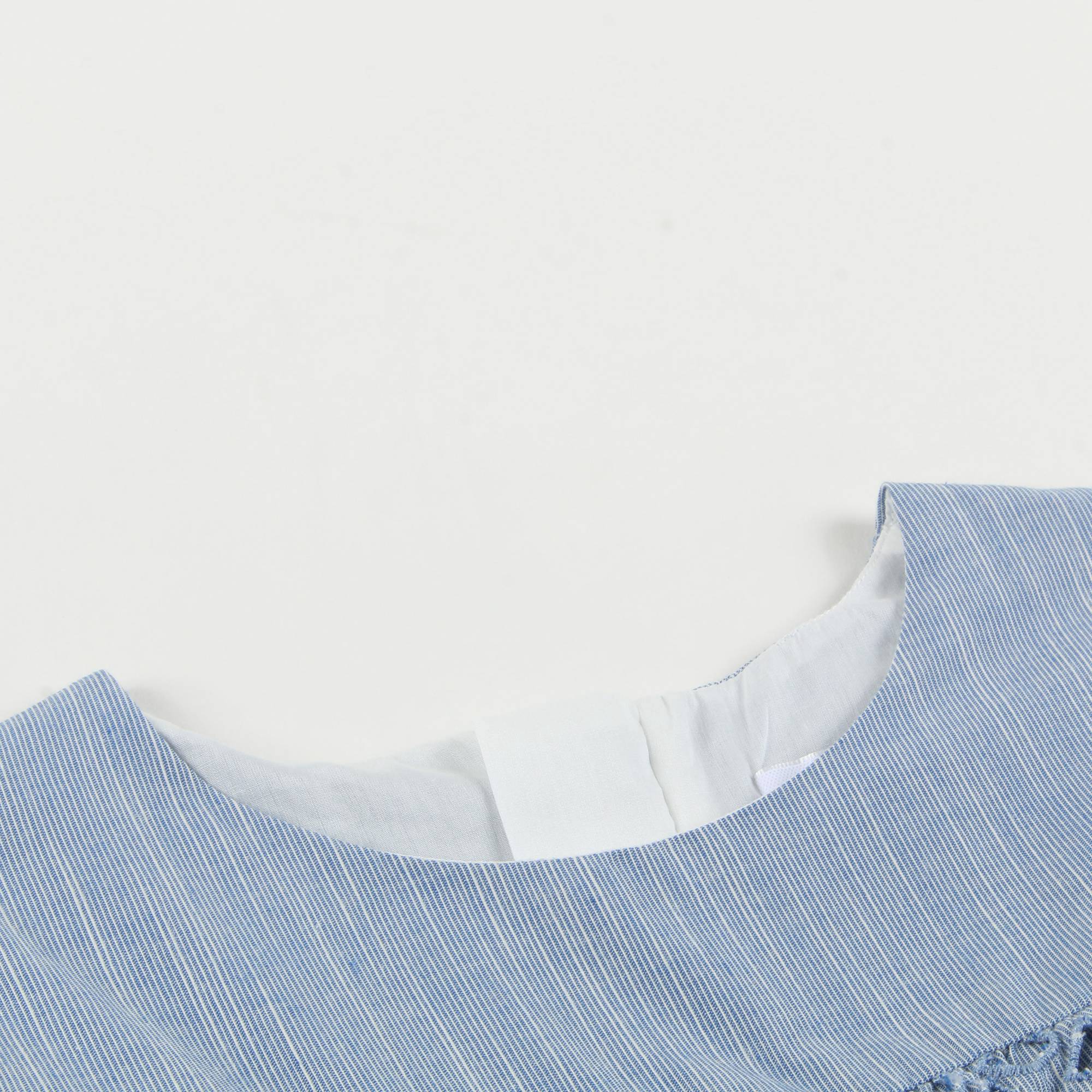 Girls Denim Blue Cotton Dress