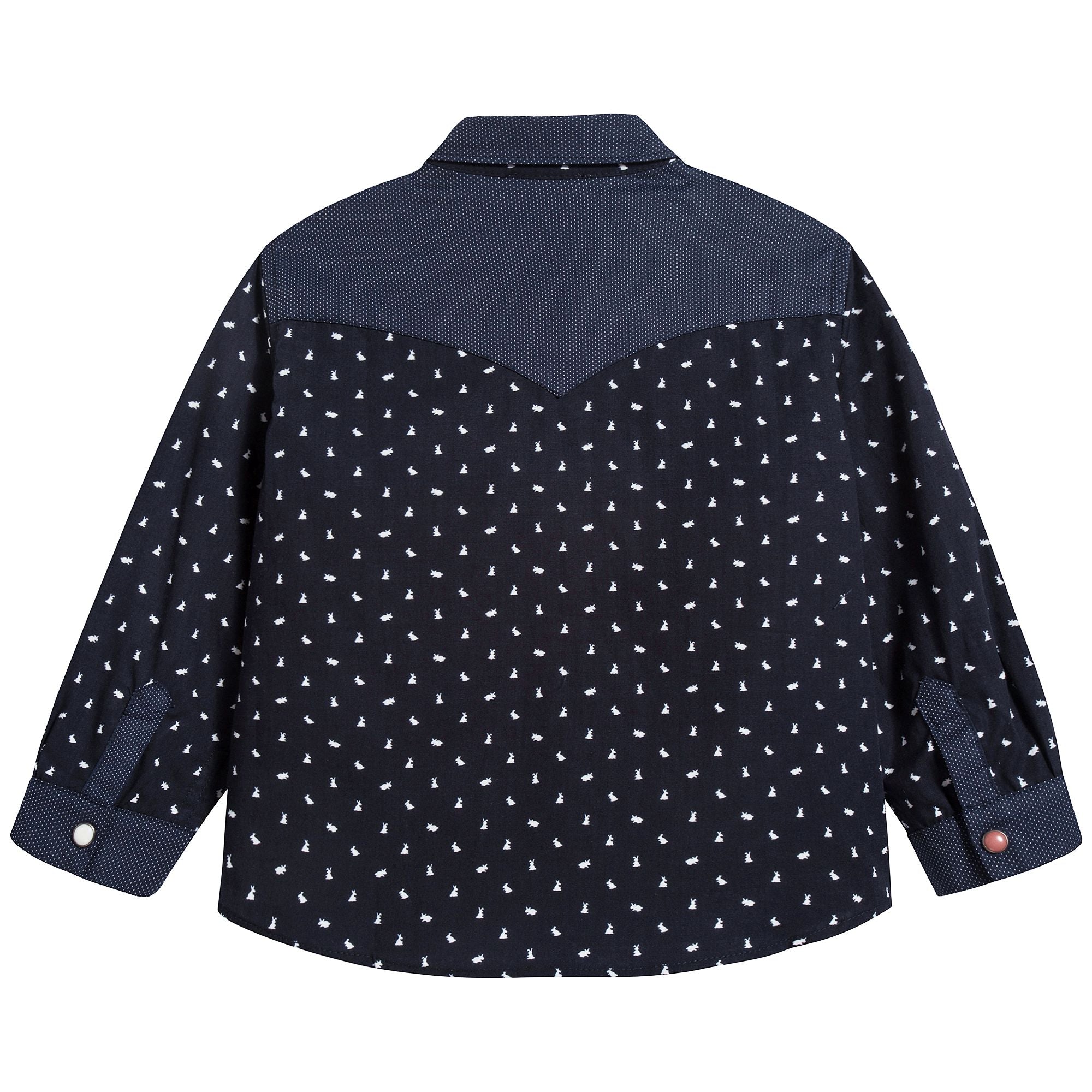 Baby Boys Navy Cotton Shirt