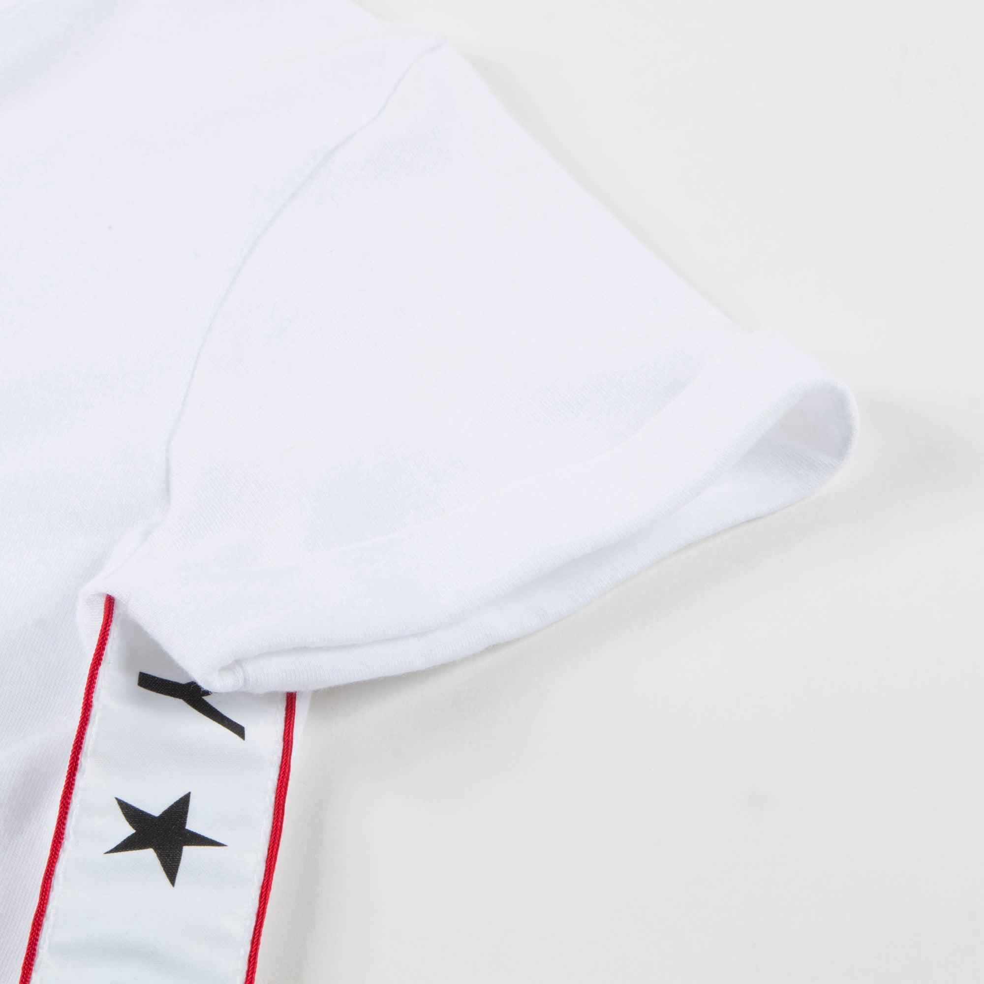 Girls White Cotton Logo T-shirt