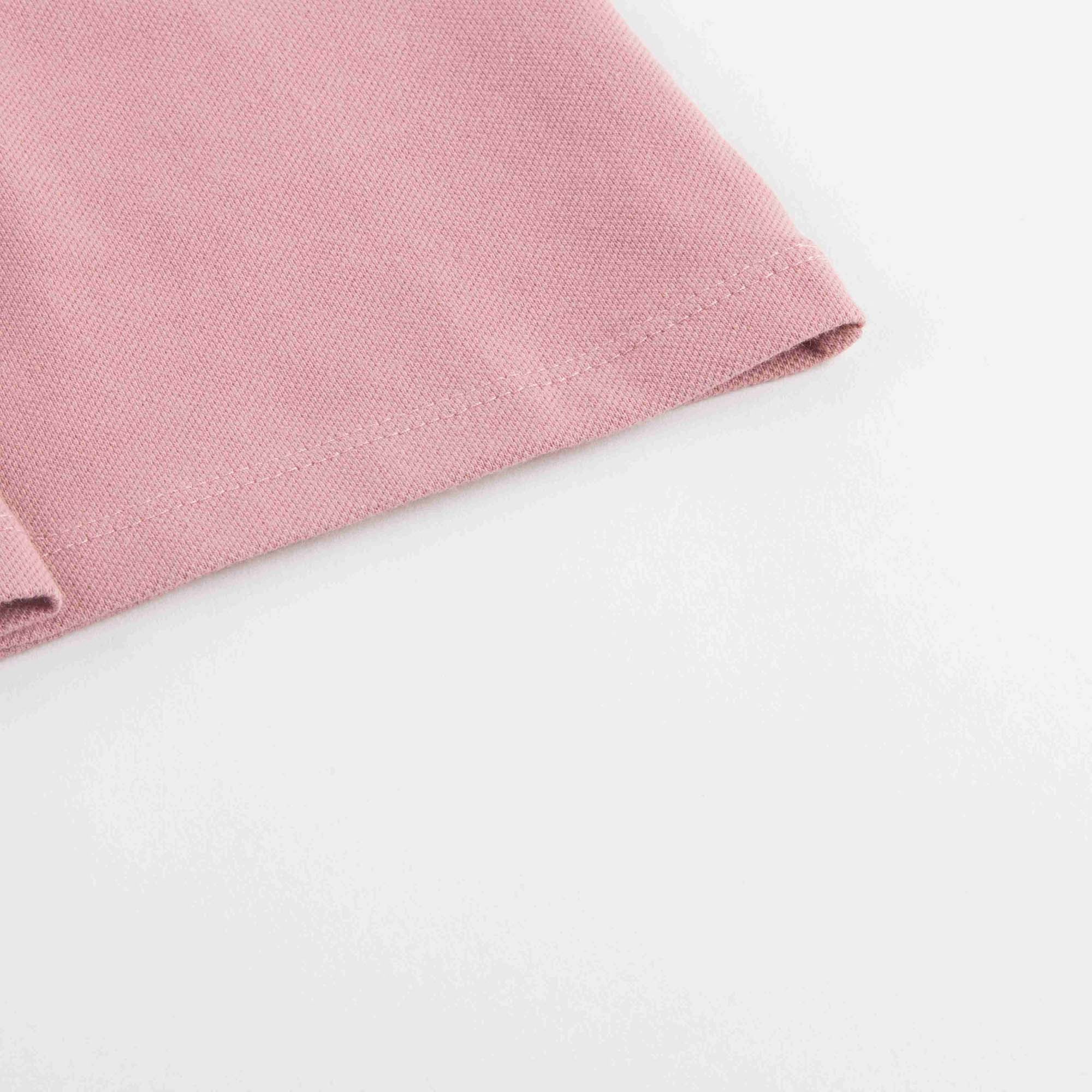Baby Girls Pink Polo Shirt With Check Ruffles