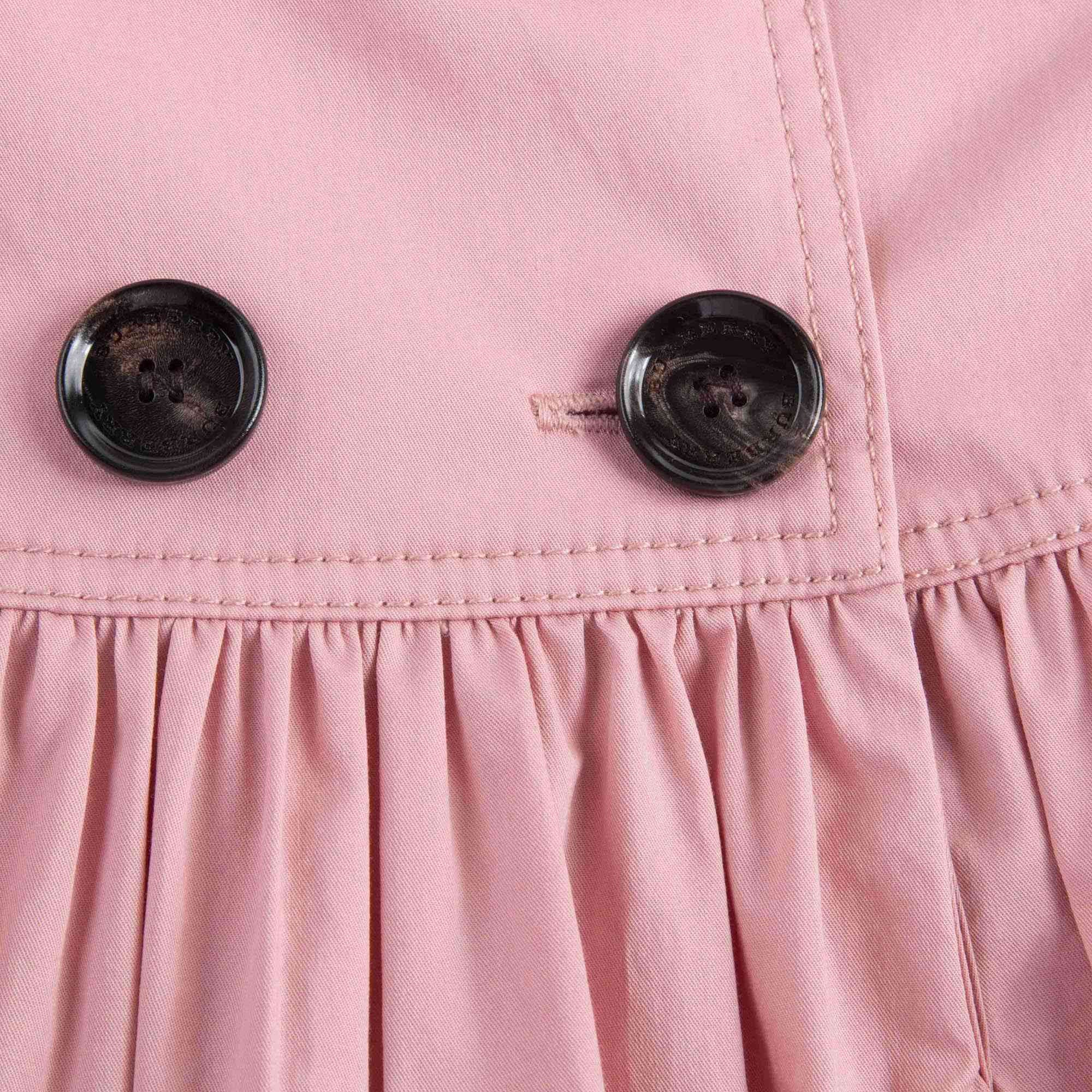 Baby Girls Pink Cotton Trench Dress