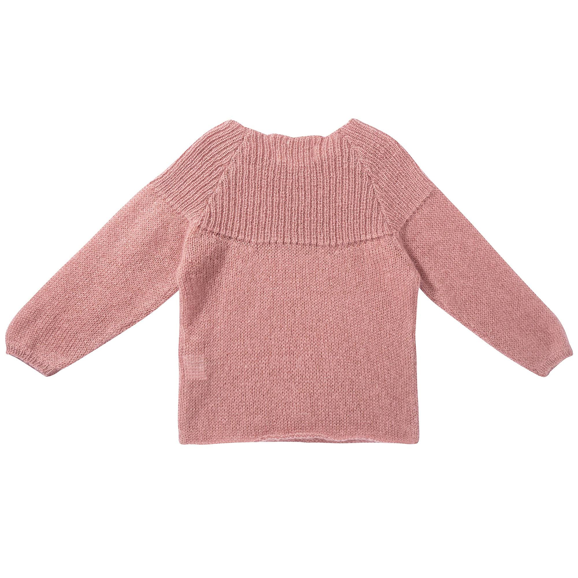 Girls Pink Mohair knitted Swesters