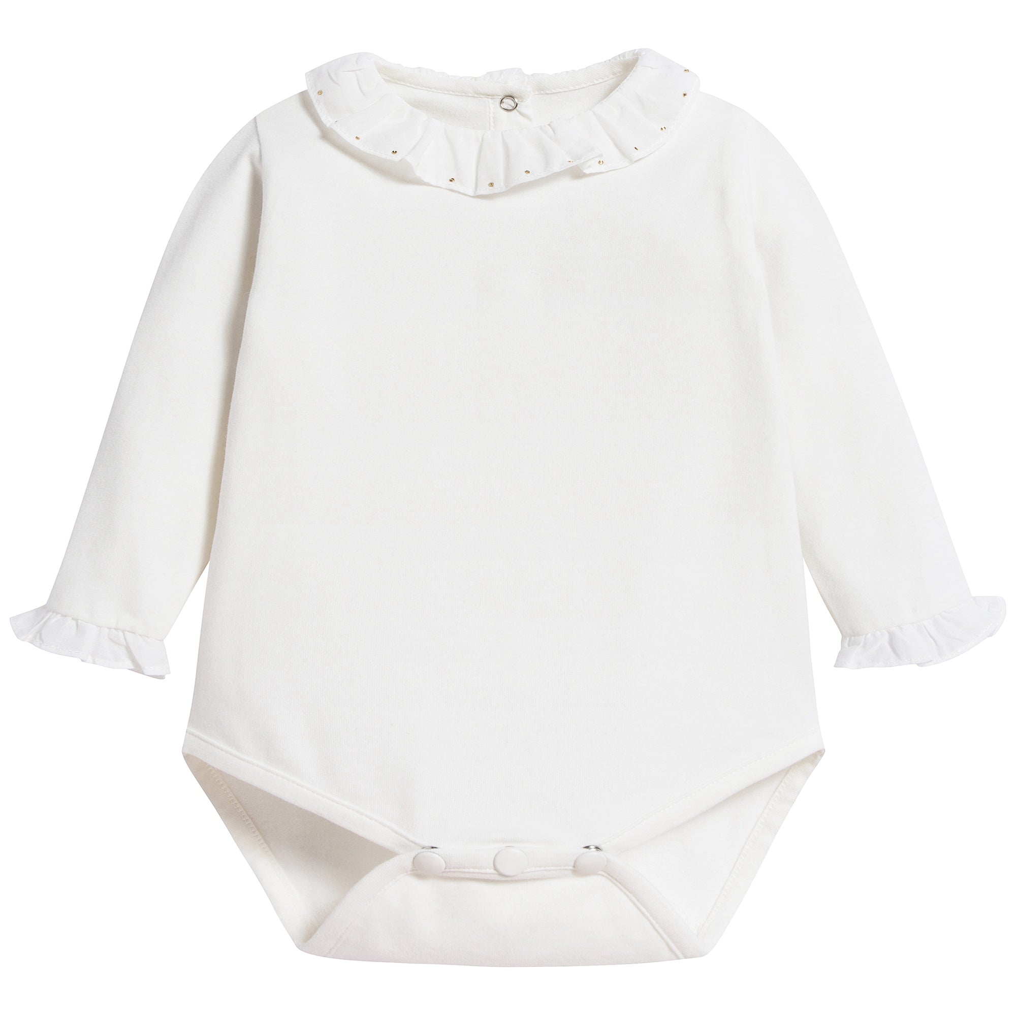 Baby Girls Nacre Cotton Babysuit