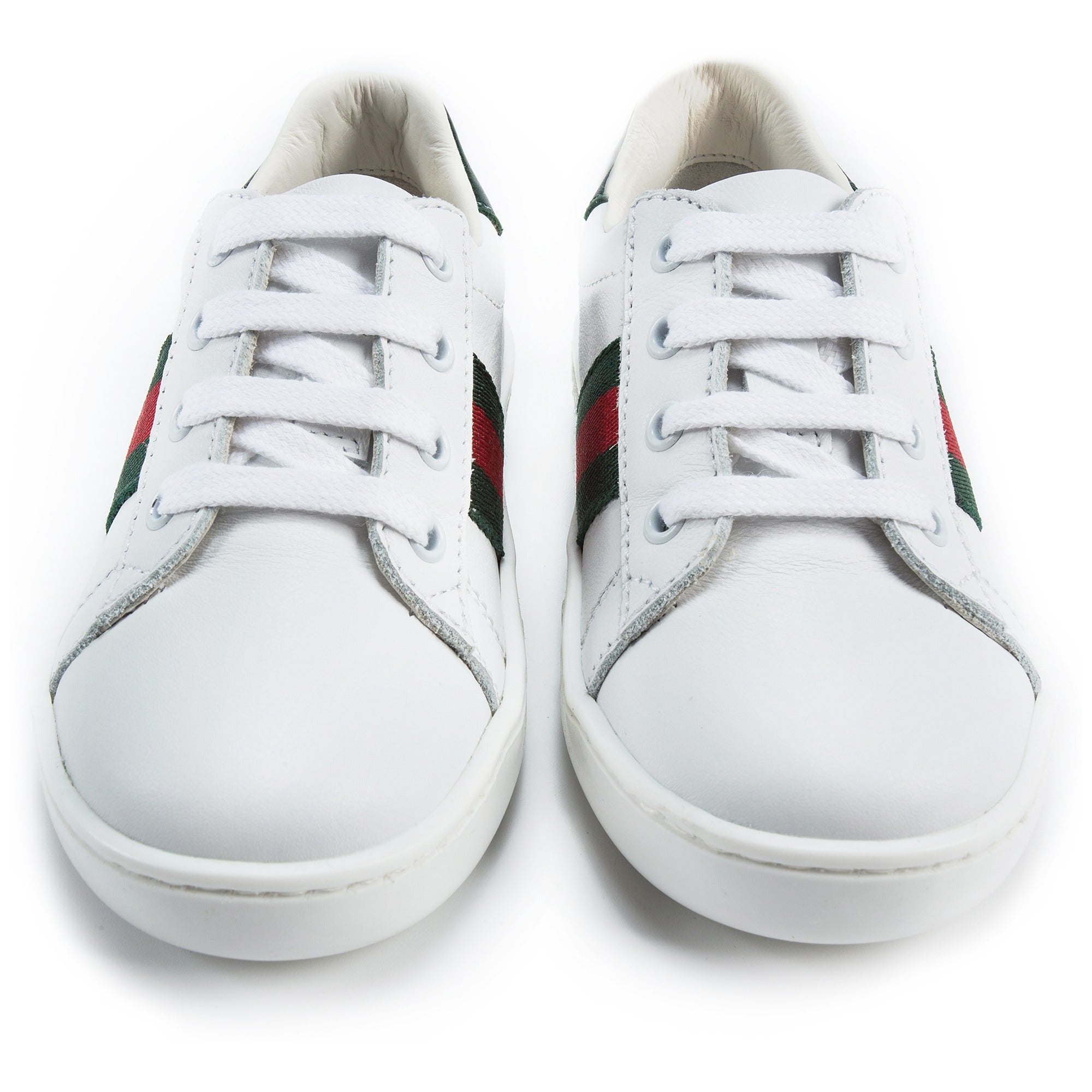 Girls & Boys White Leather Shoes