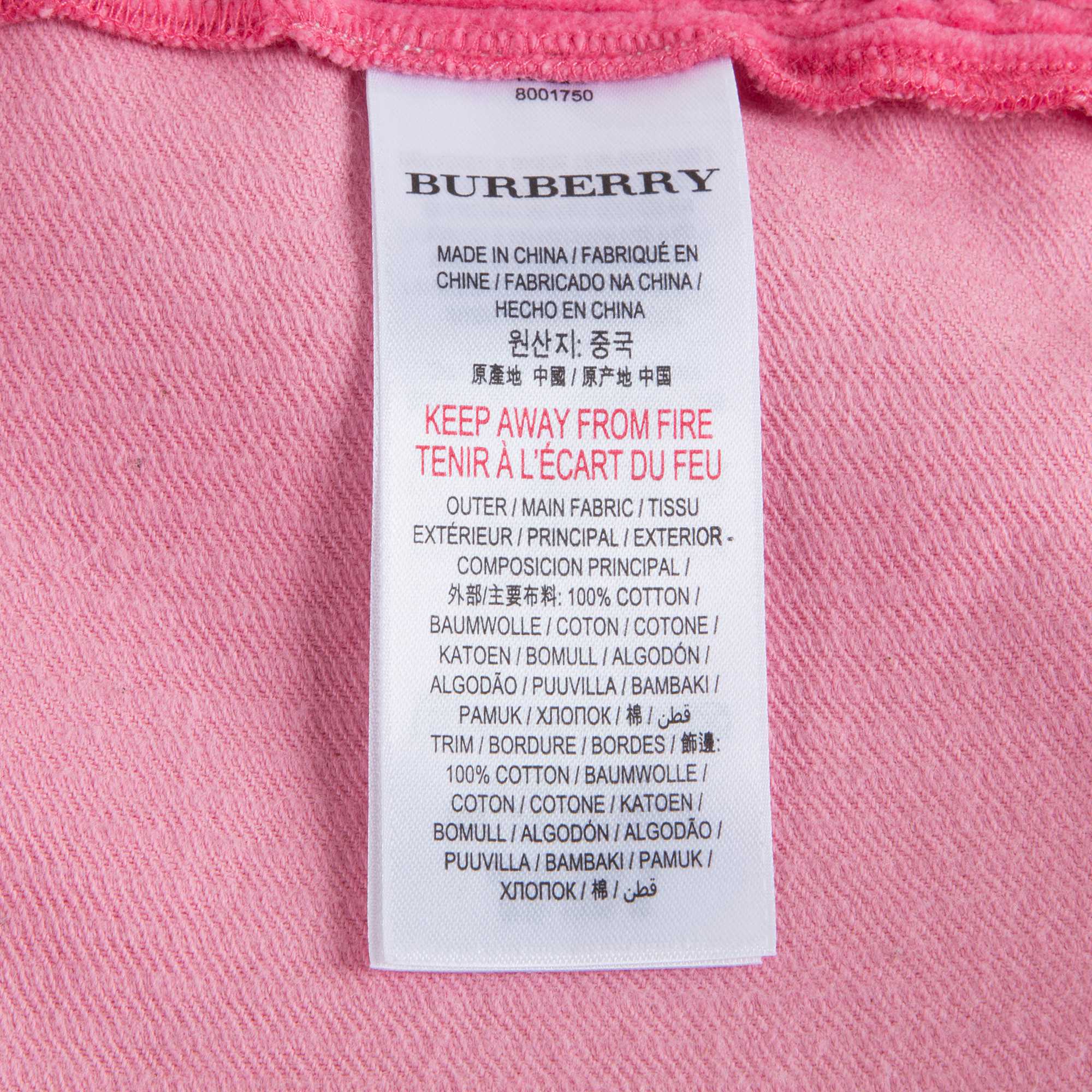 Girls Bright Rose Cotton Trousers