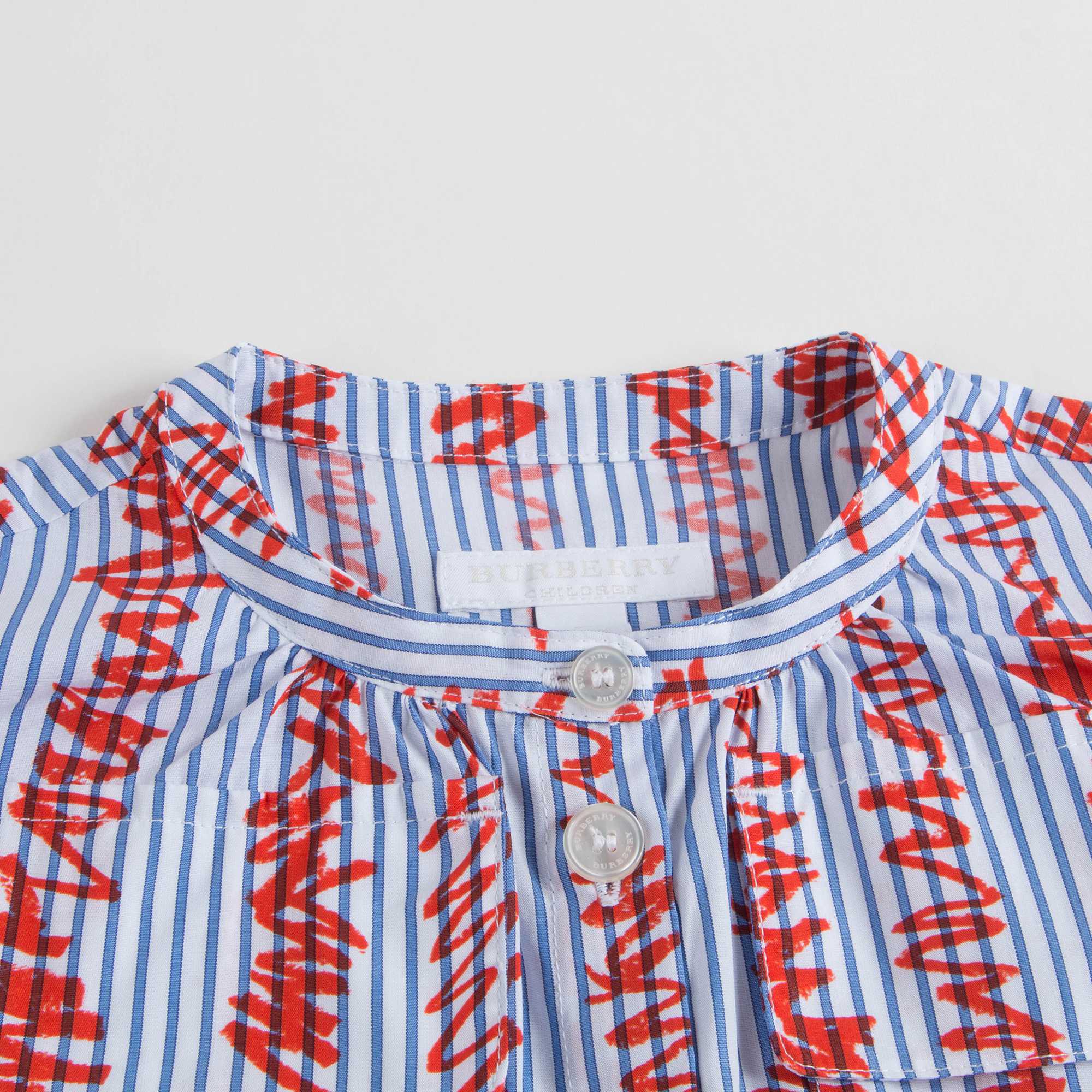 Girls Bright Red Cotton Dress