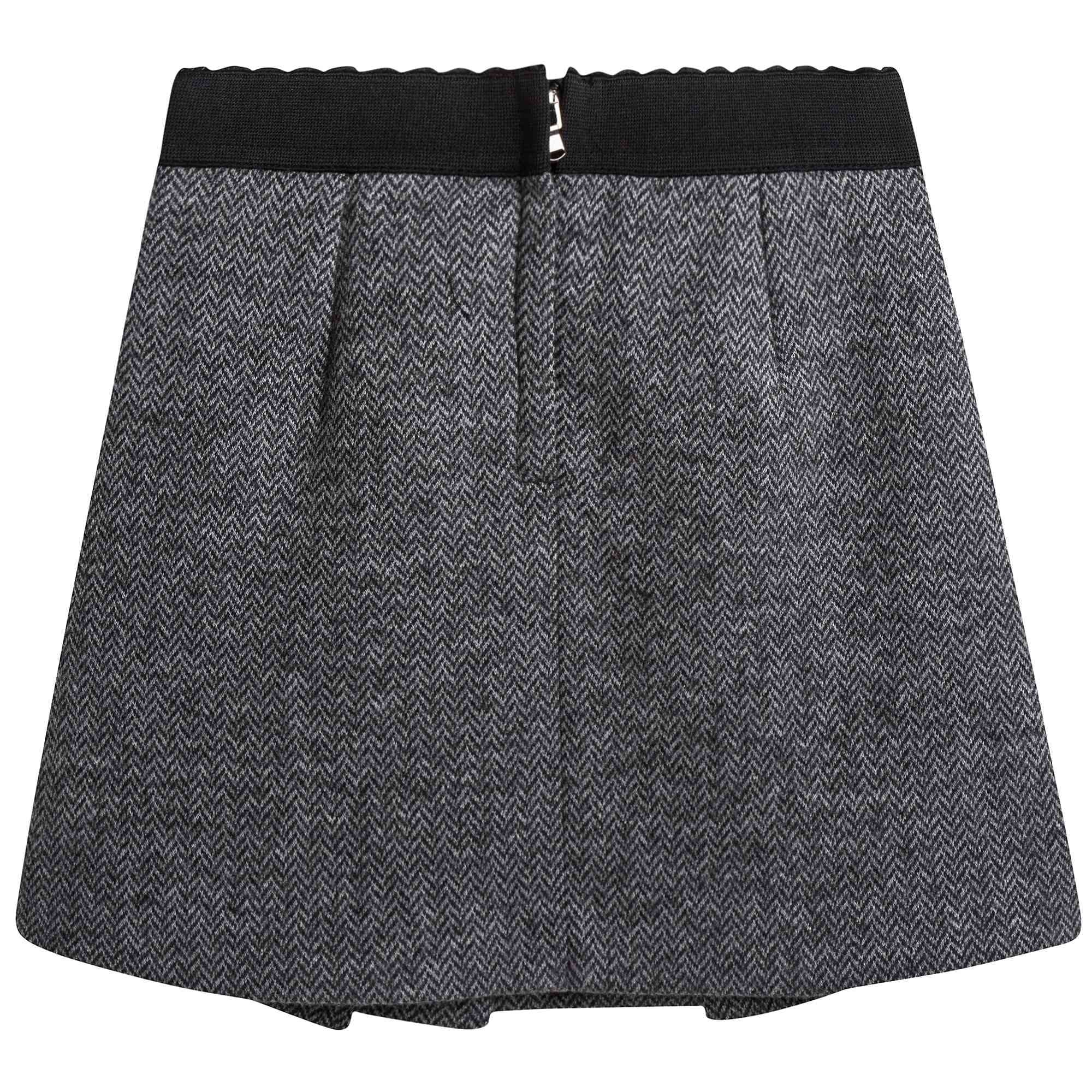 Girls Grey Cotton Skirt