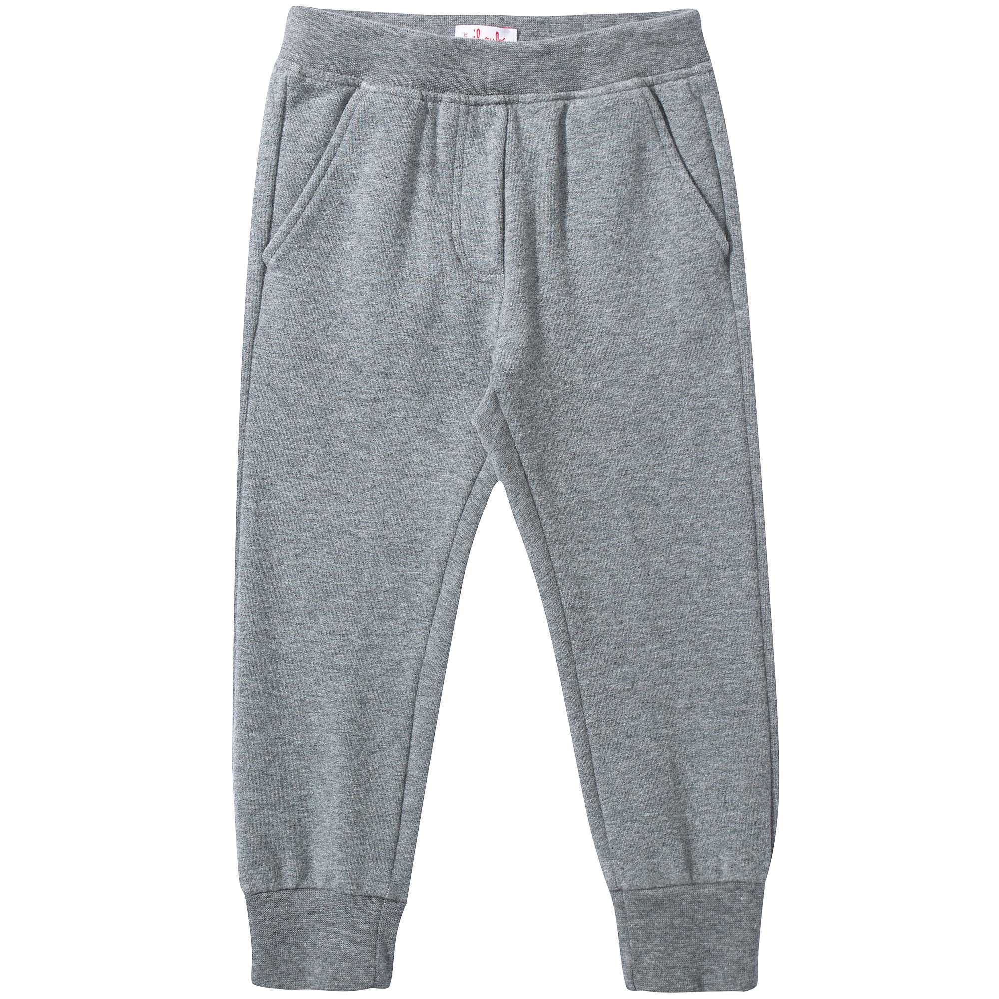 Girls Steel Grey Cotton Trousers