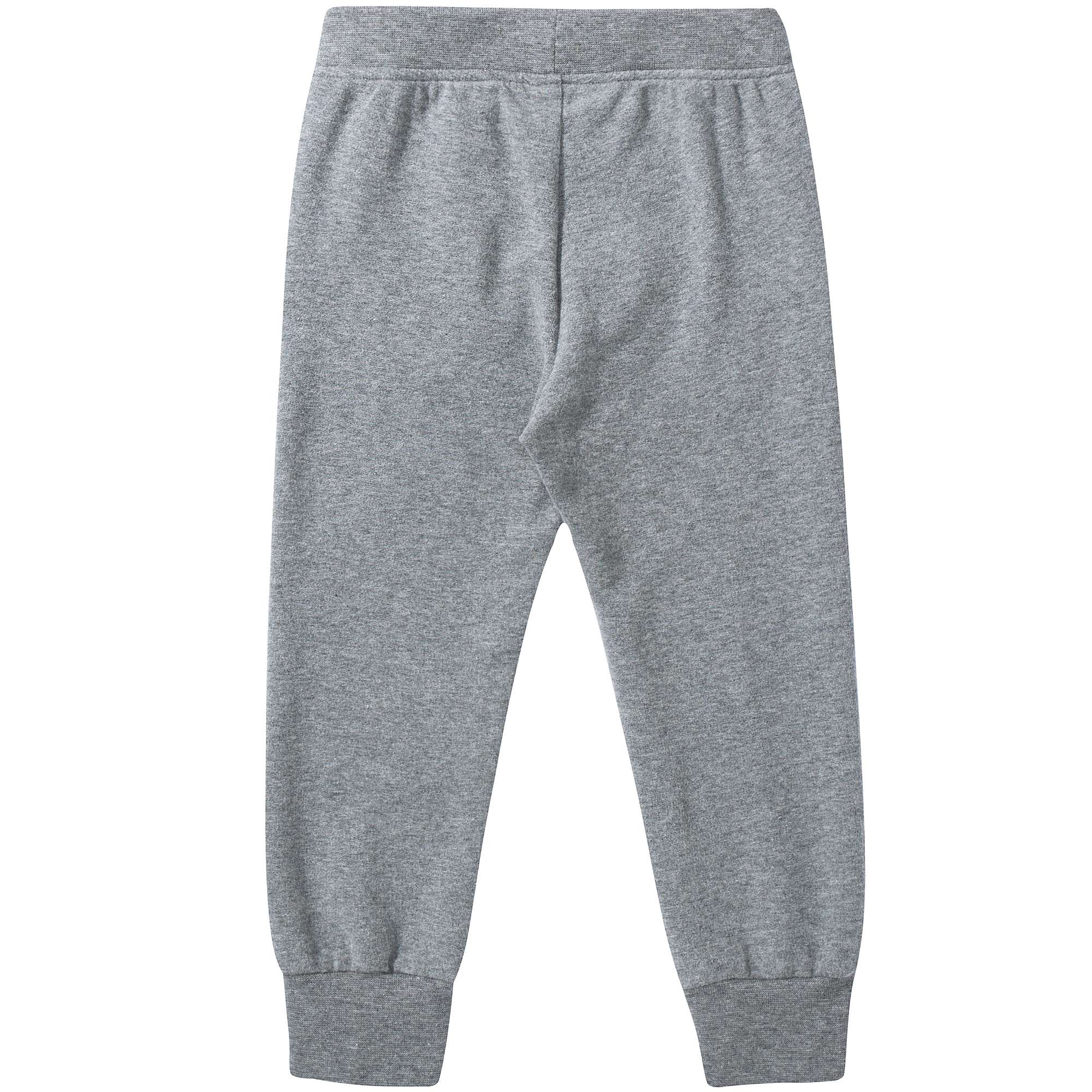 Girls Steel Grey Cotton Trousers
