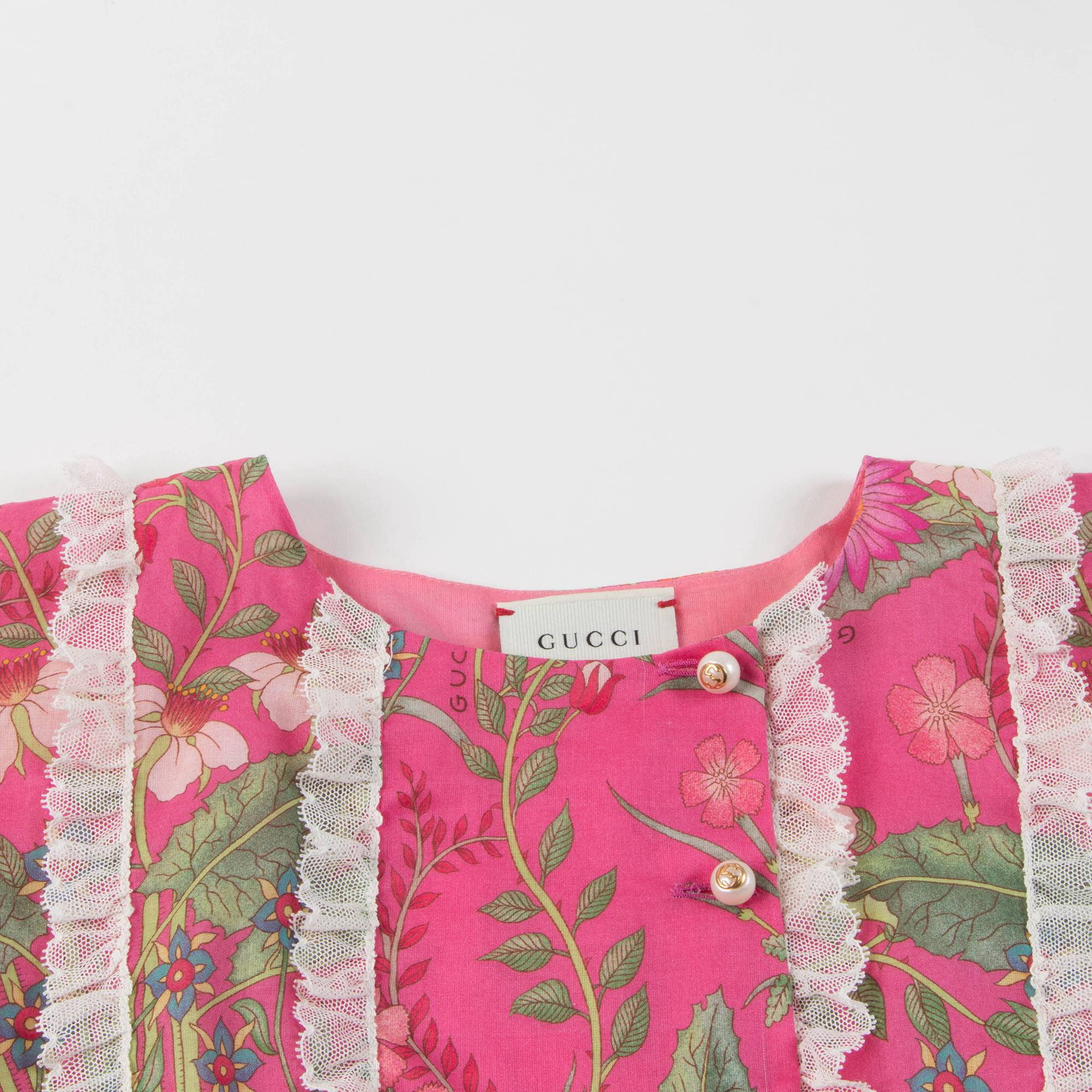 Girls Pink Printed Dress