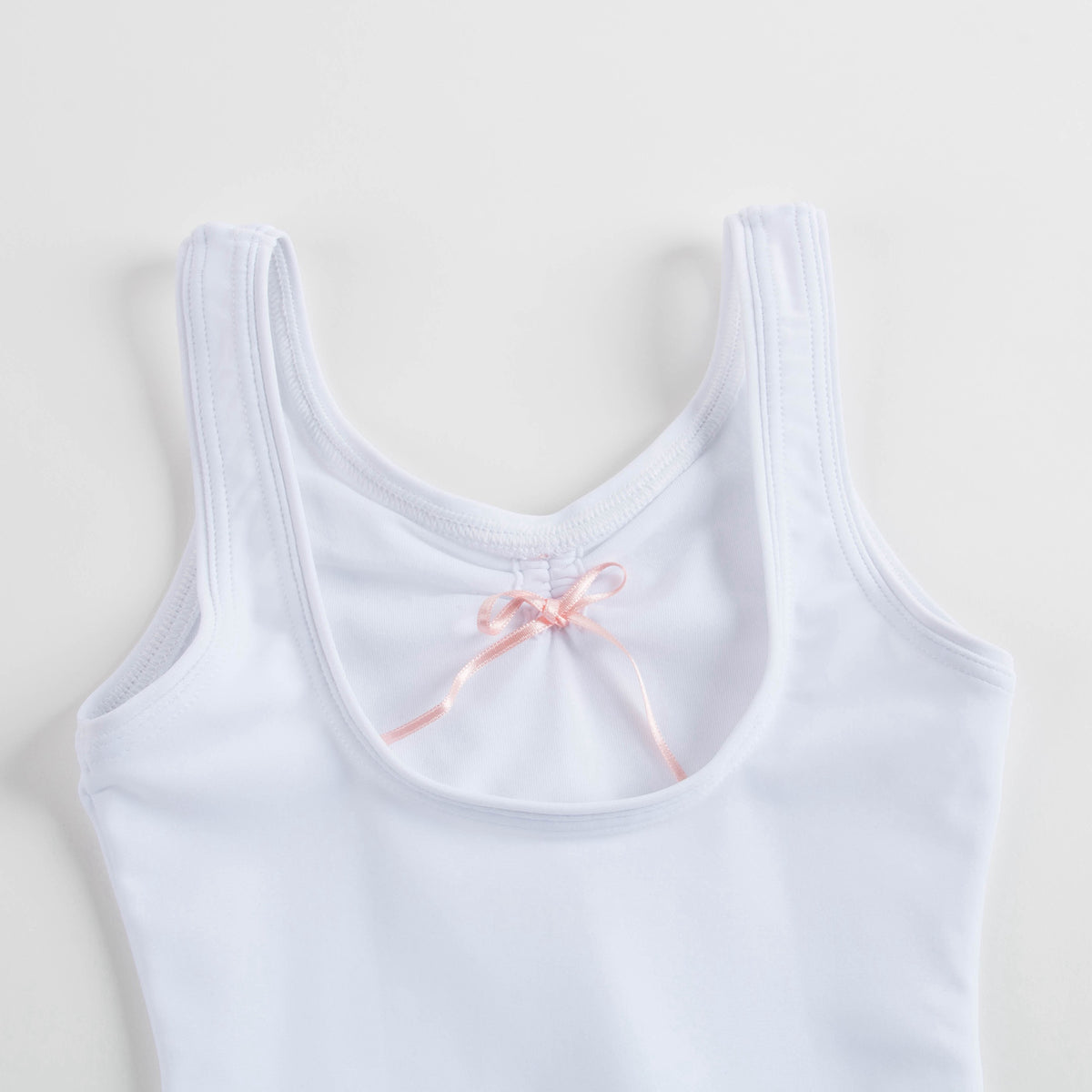 Tunique blanche froncée pour fille
