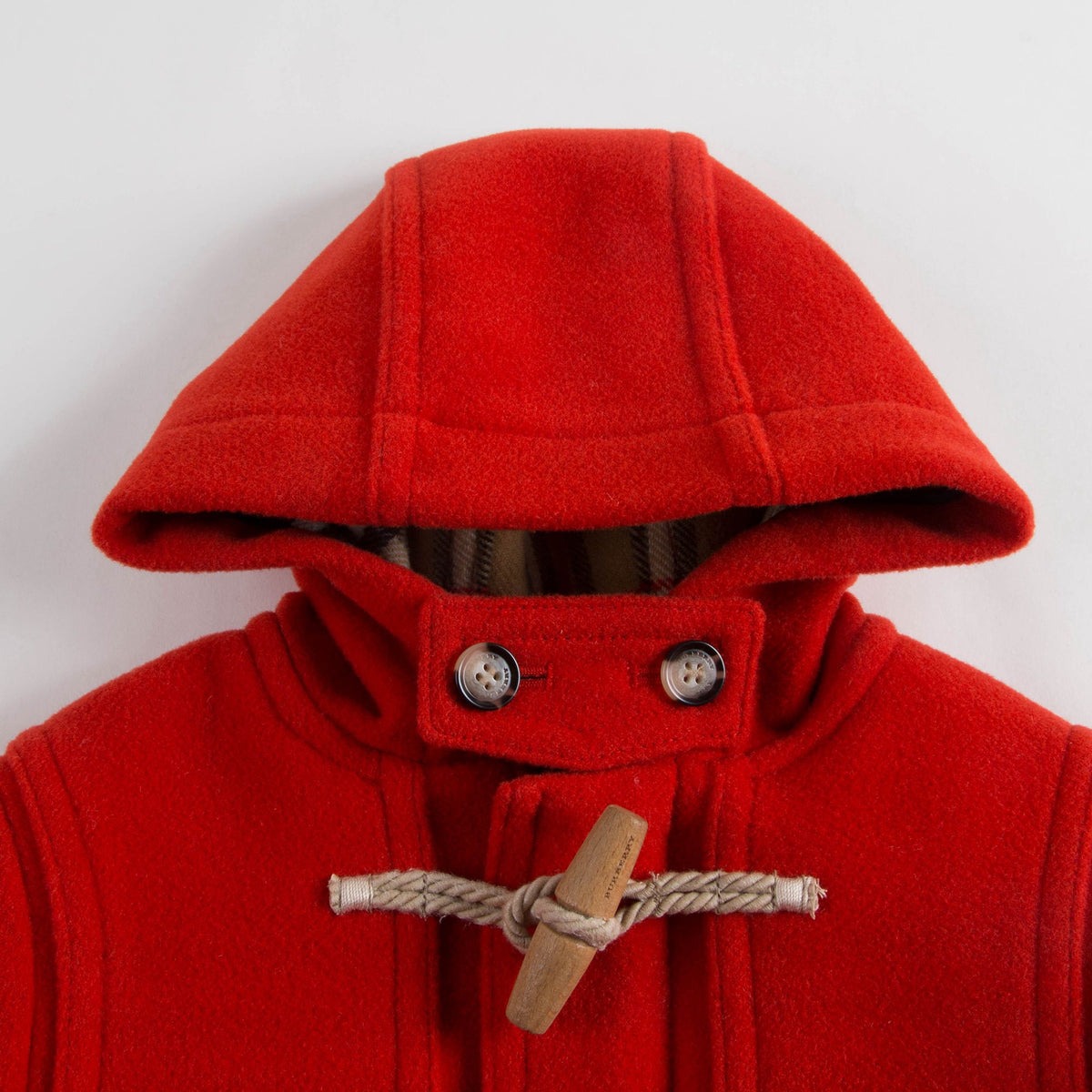 Manteau en laine orange rouge pour filles