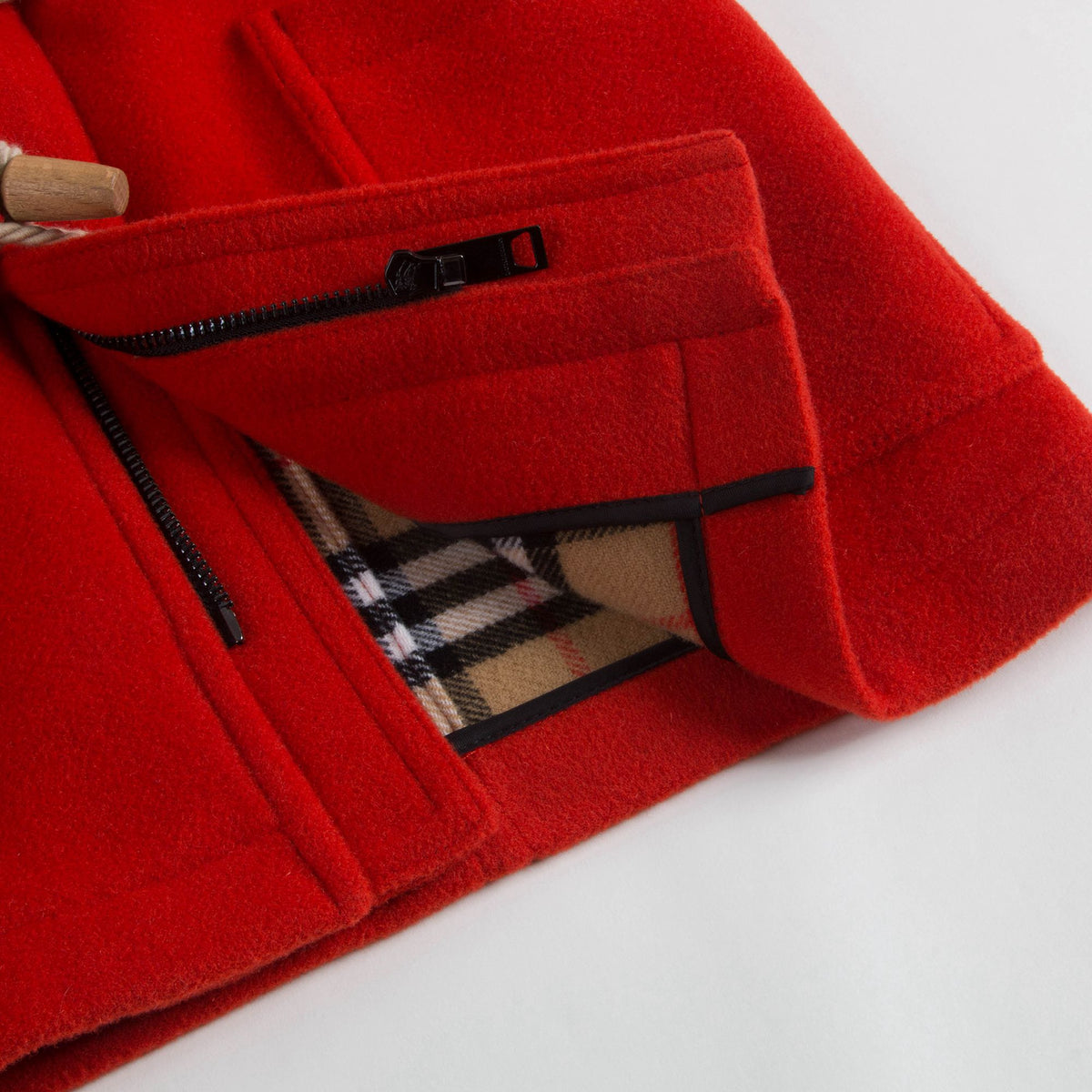 Manteau en laine orange rouge pour filles