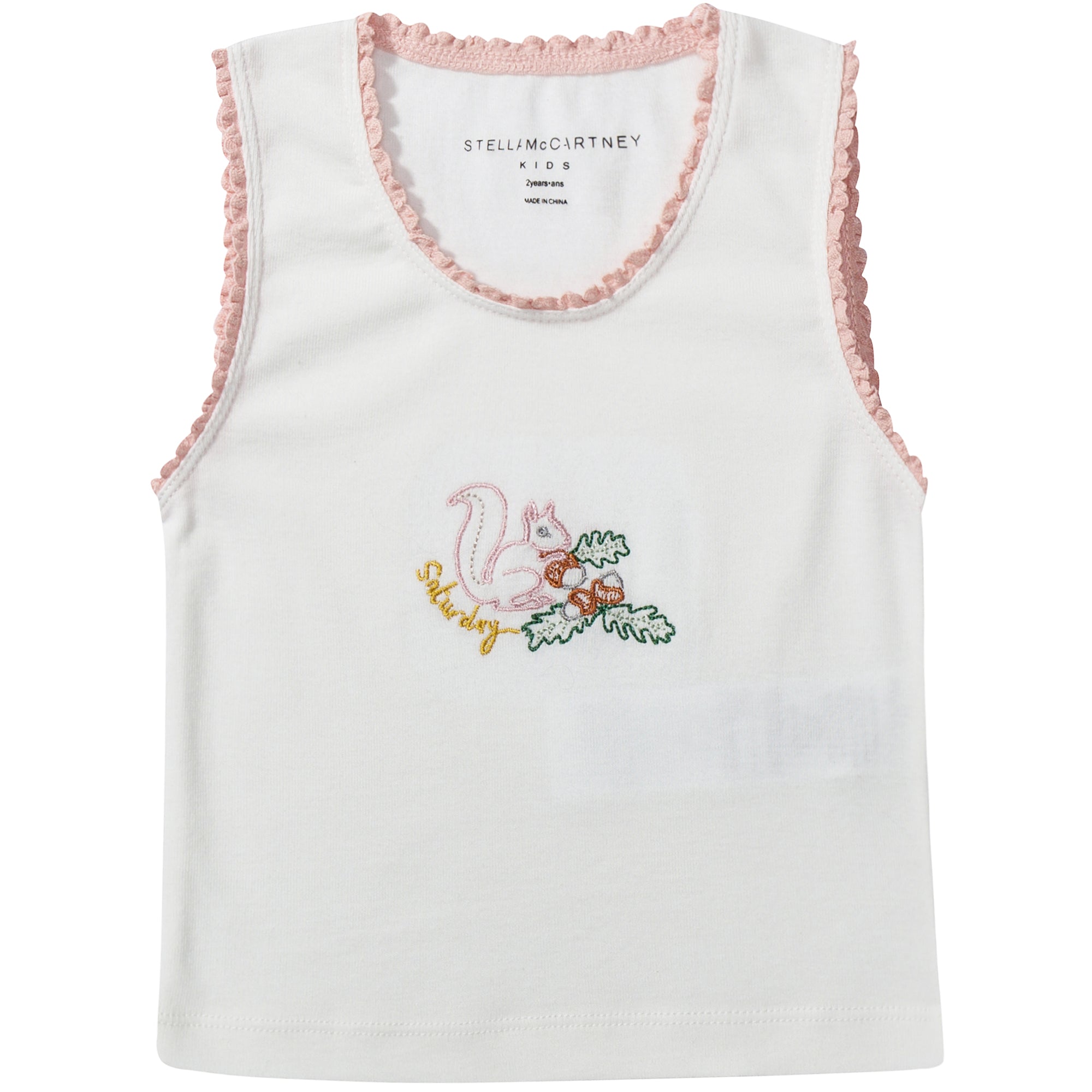 Girls White Organic Cotton Vests 7 Pack Gift Set