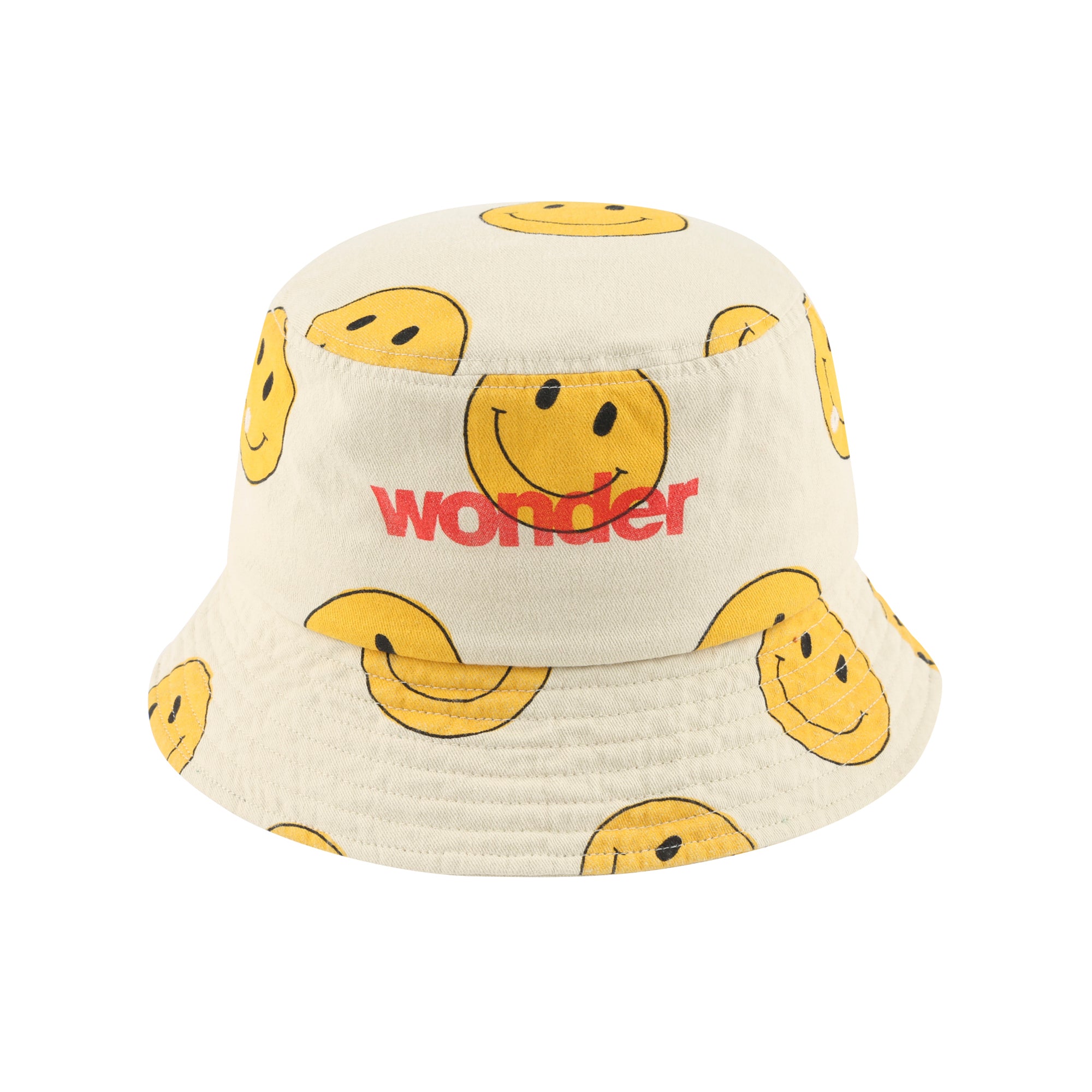 Boys & Girls Beige Smile Bucket Hat