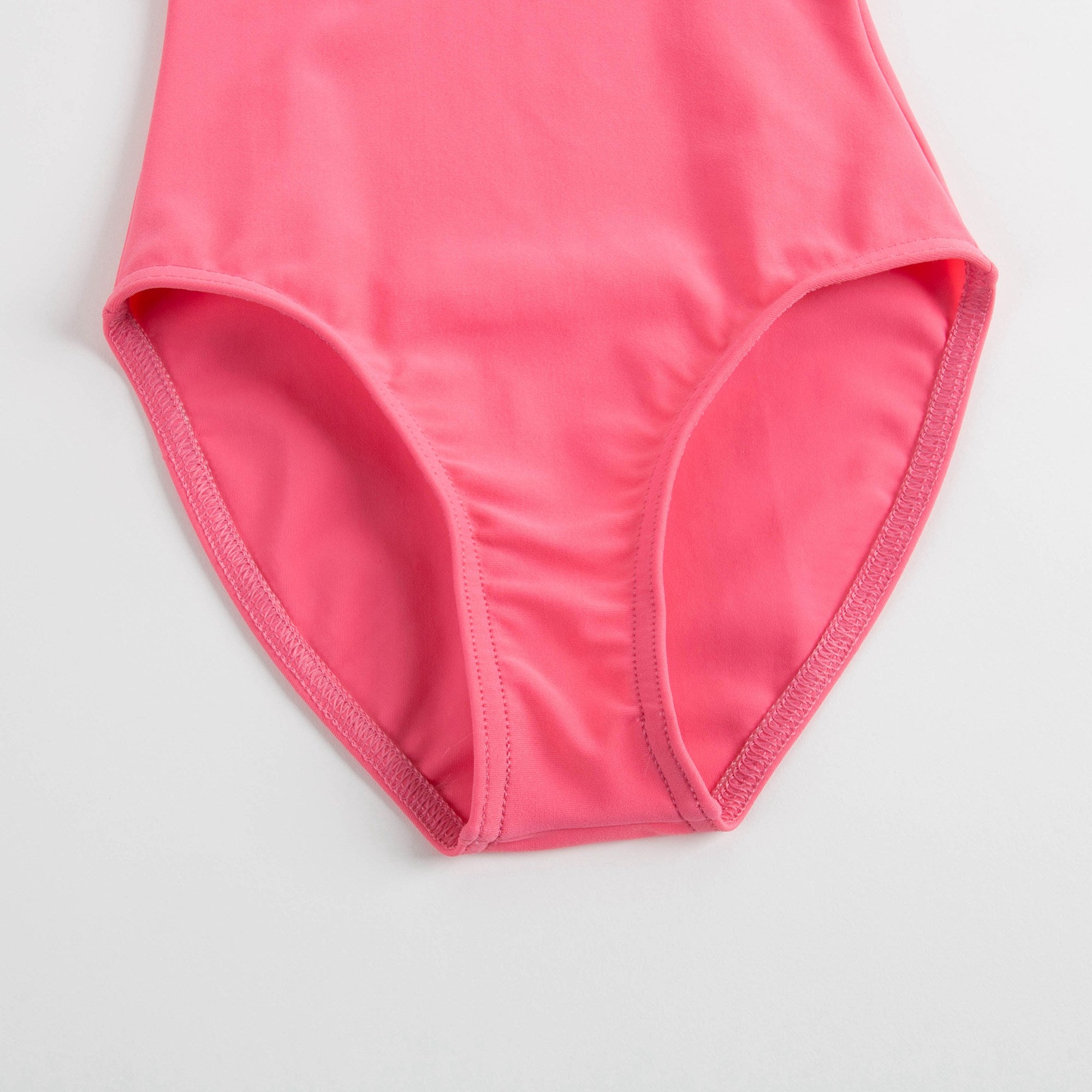 Justaucorps rose froncé et à larges bretelles pour fille
