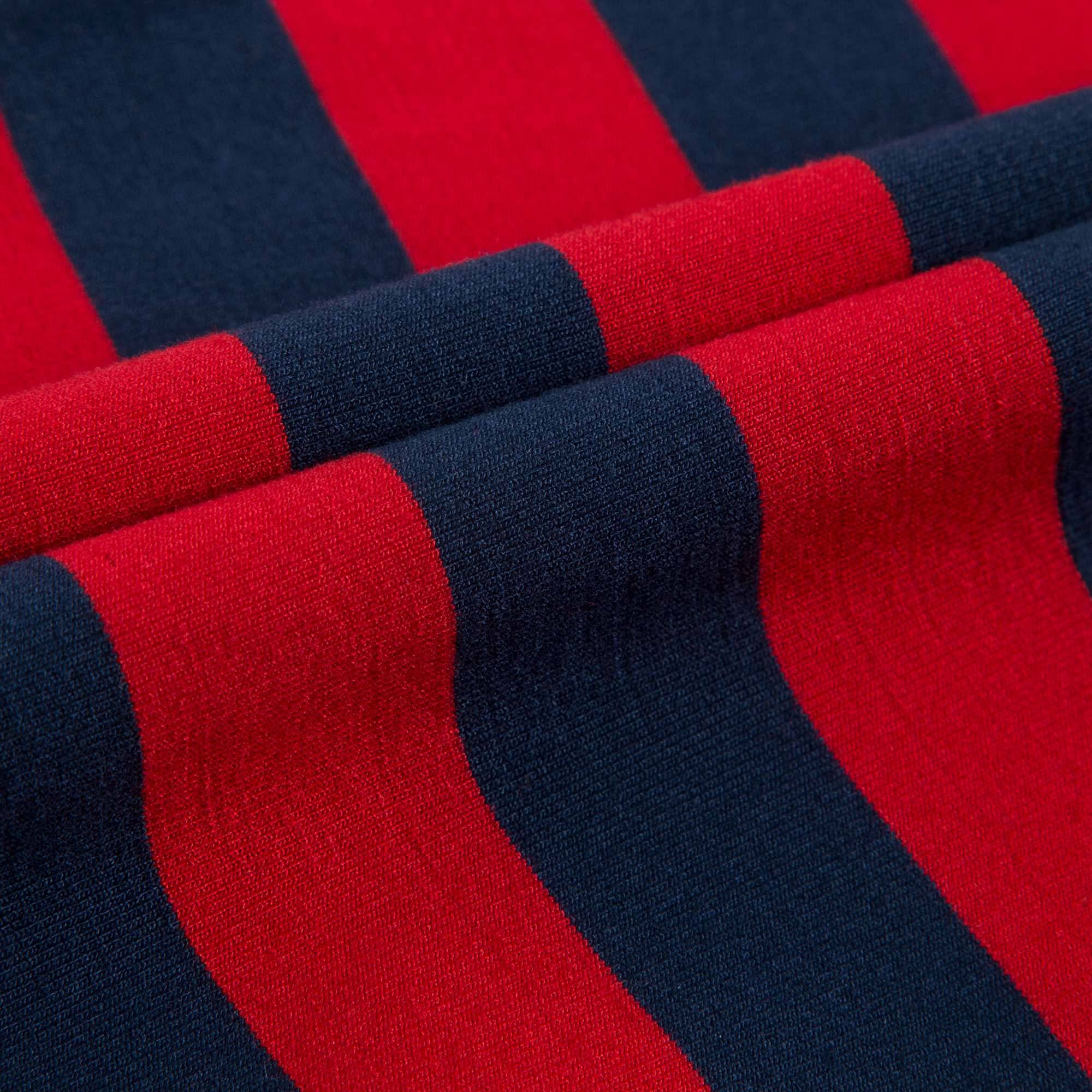 Girls Red & Blue Striped T-shirt