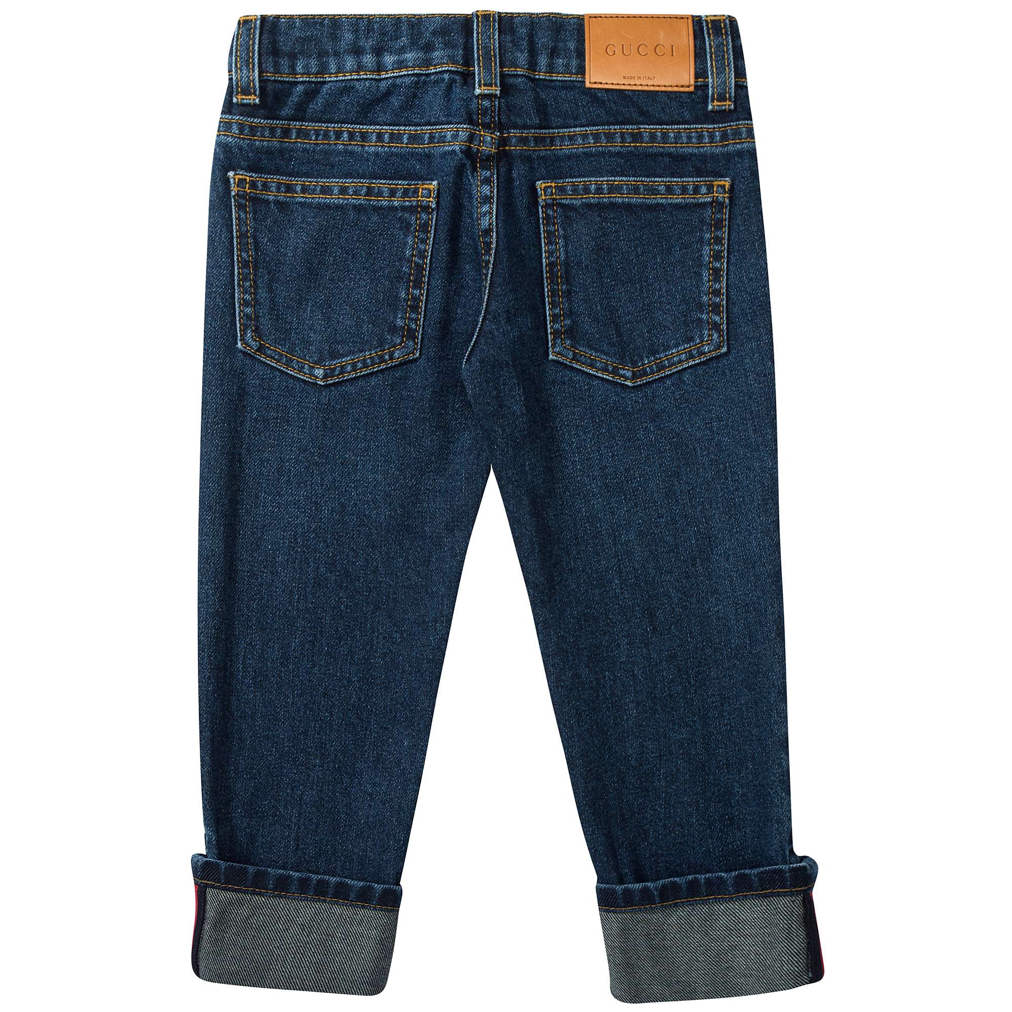Girls Blue 鈥淟OVE鈥?Cotton Cowboy Trousers