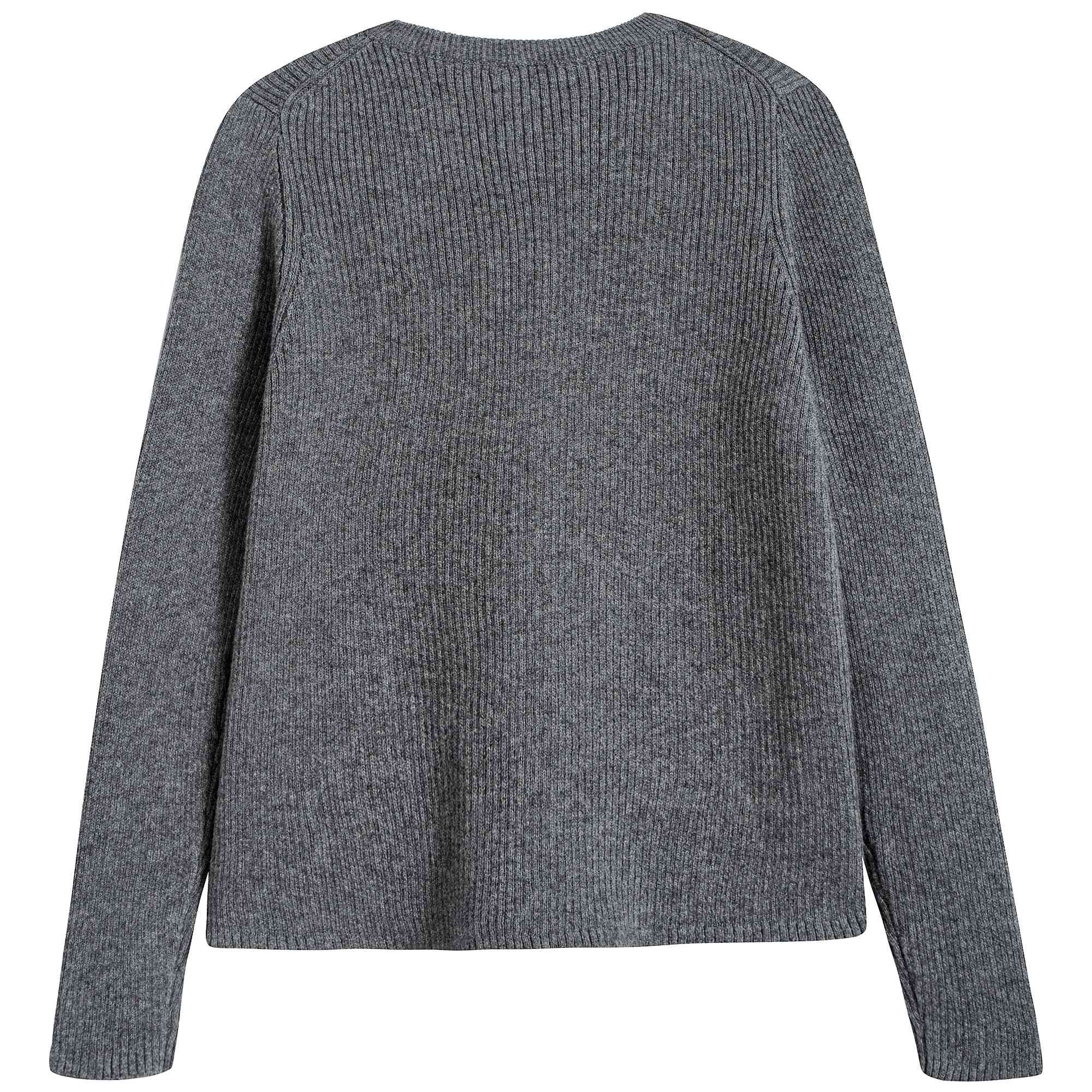 Girls Grey Cotton Zenobia Cardigan