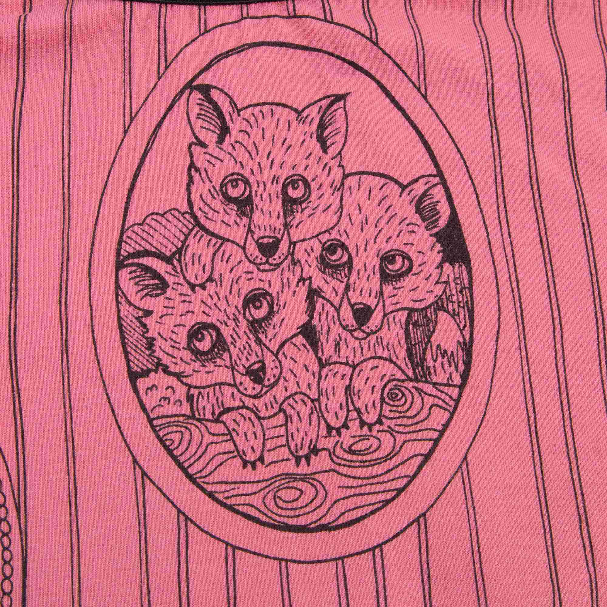 Girls Pink Fox Family Skirt