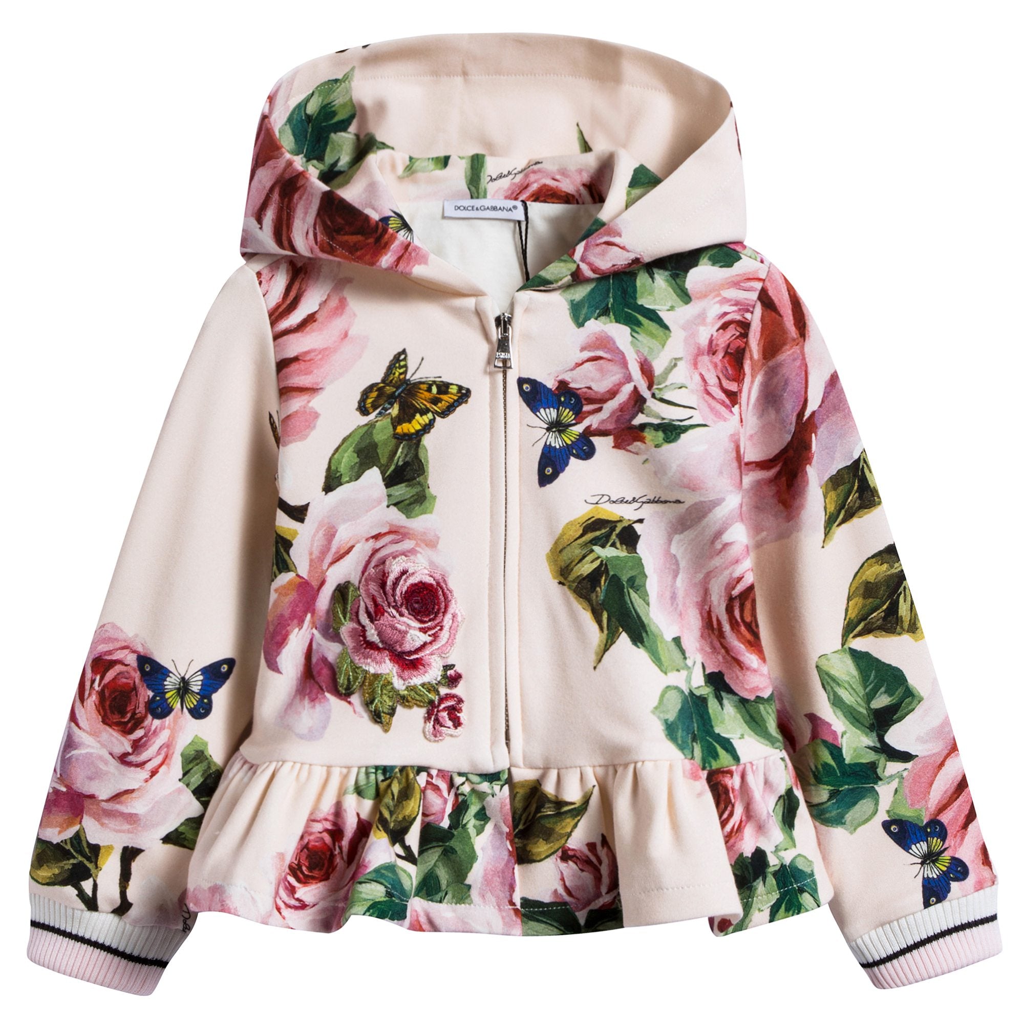Baby Girls Beige Rose Coat