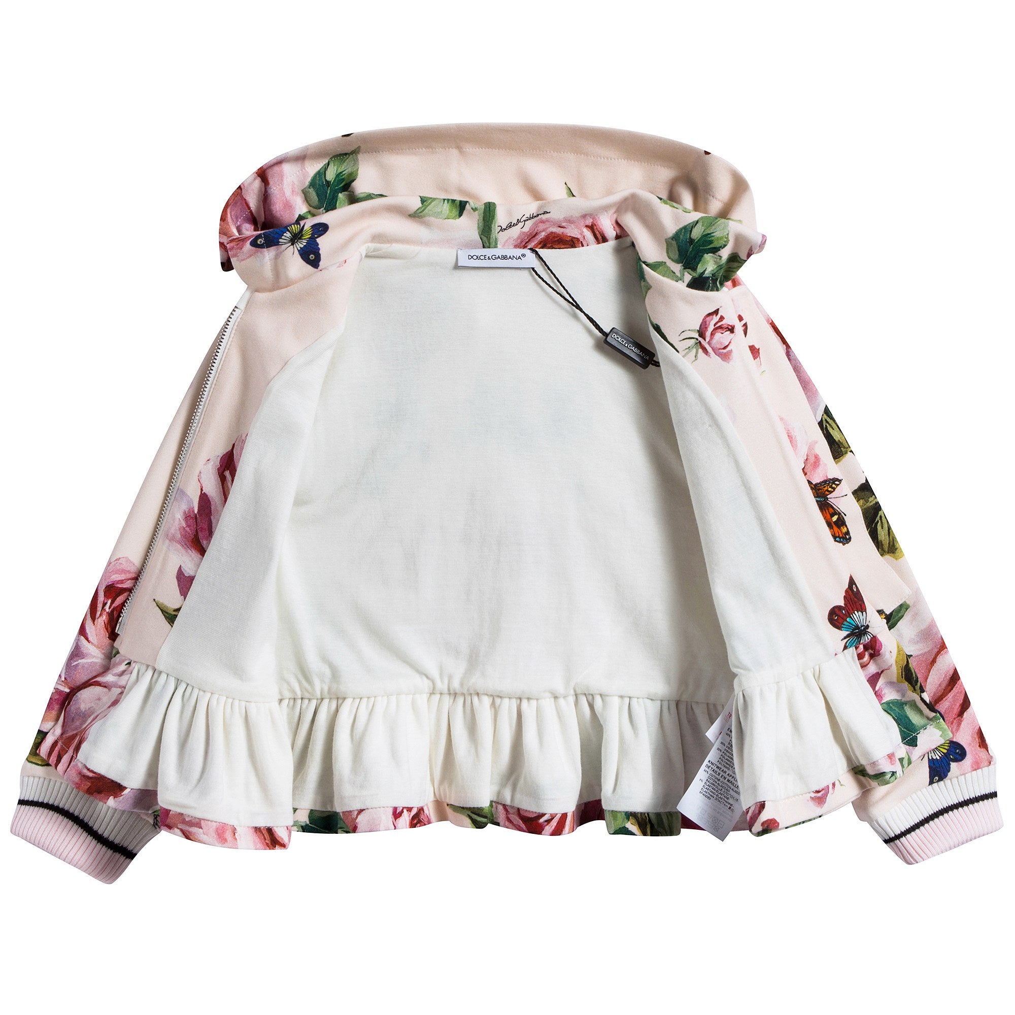 Baby Girls Beige Rose Coat