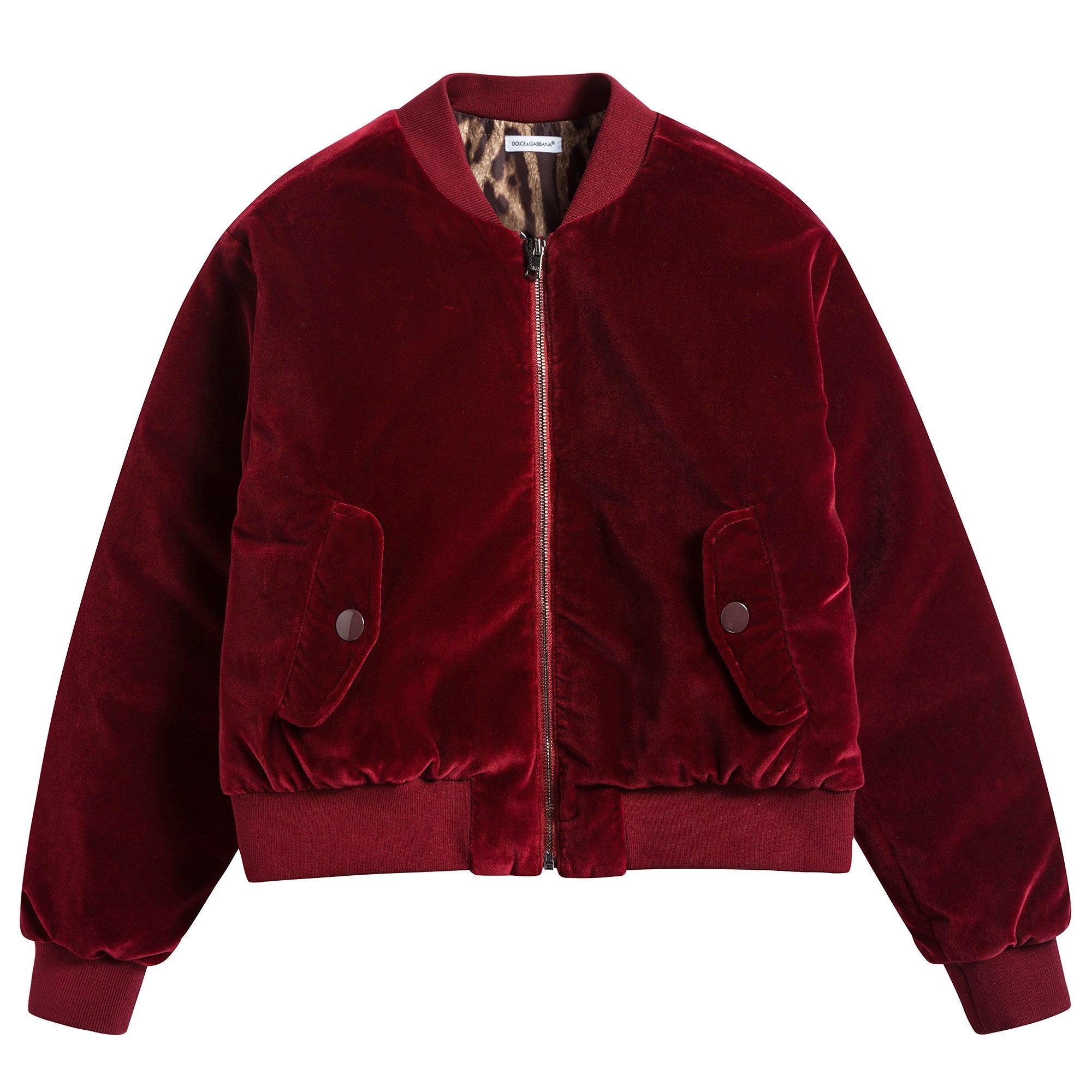 Girls Red Velvet Liner Pilot Jacket