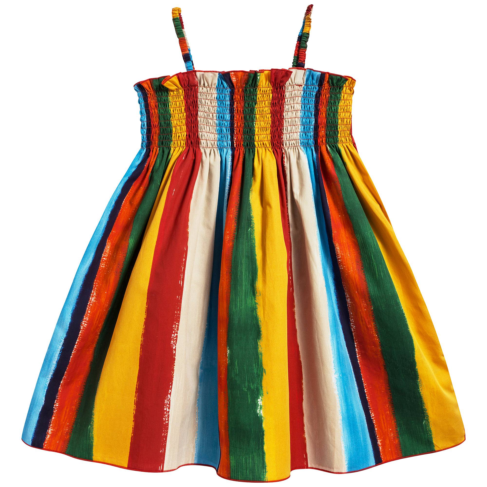 Girls Striped Cotton Dress