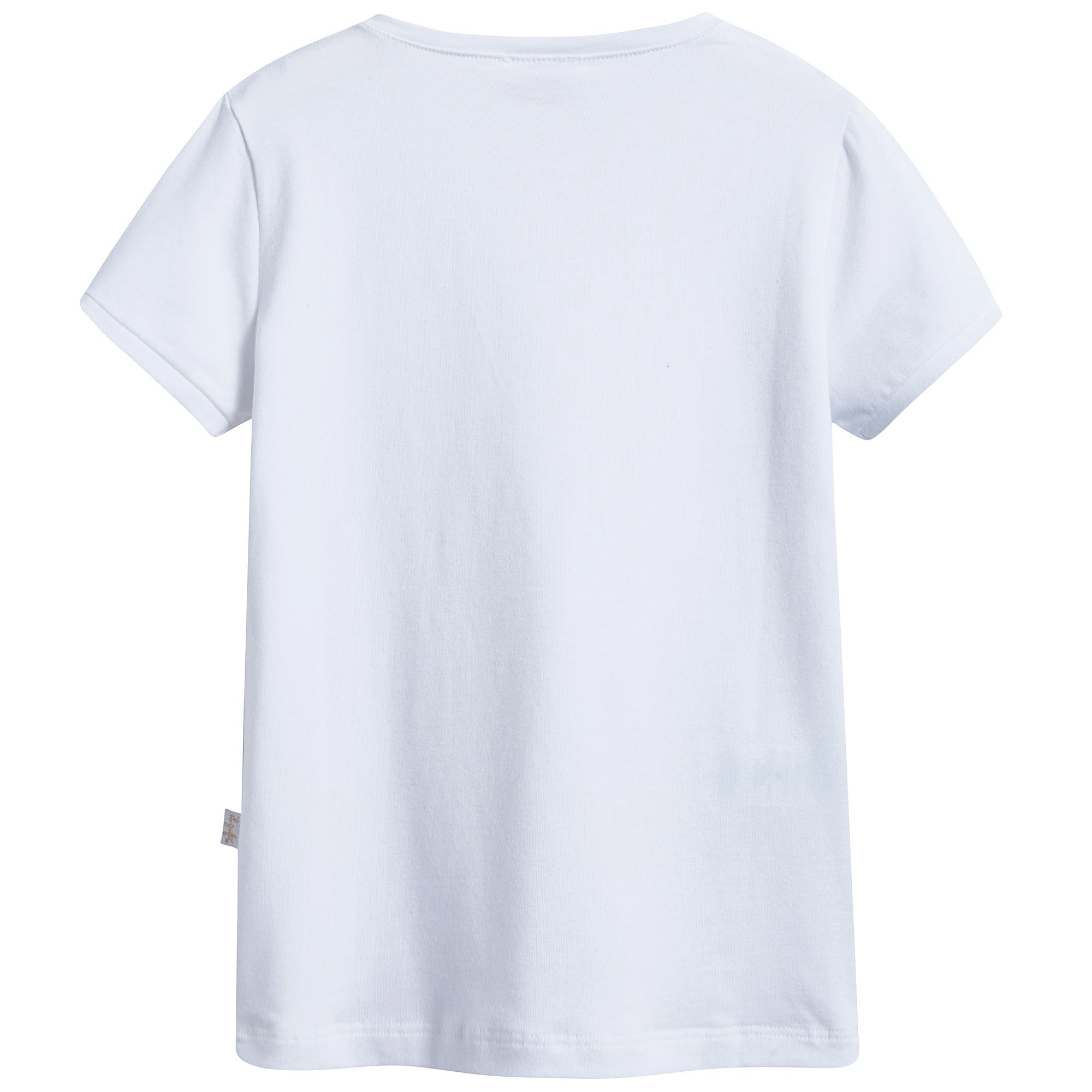 Girls White "Gold Girls" Cotton T-shirt