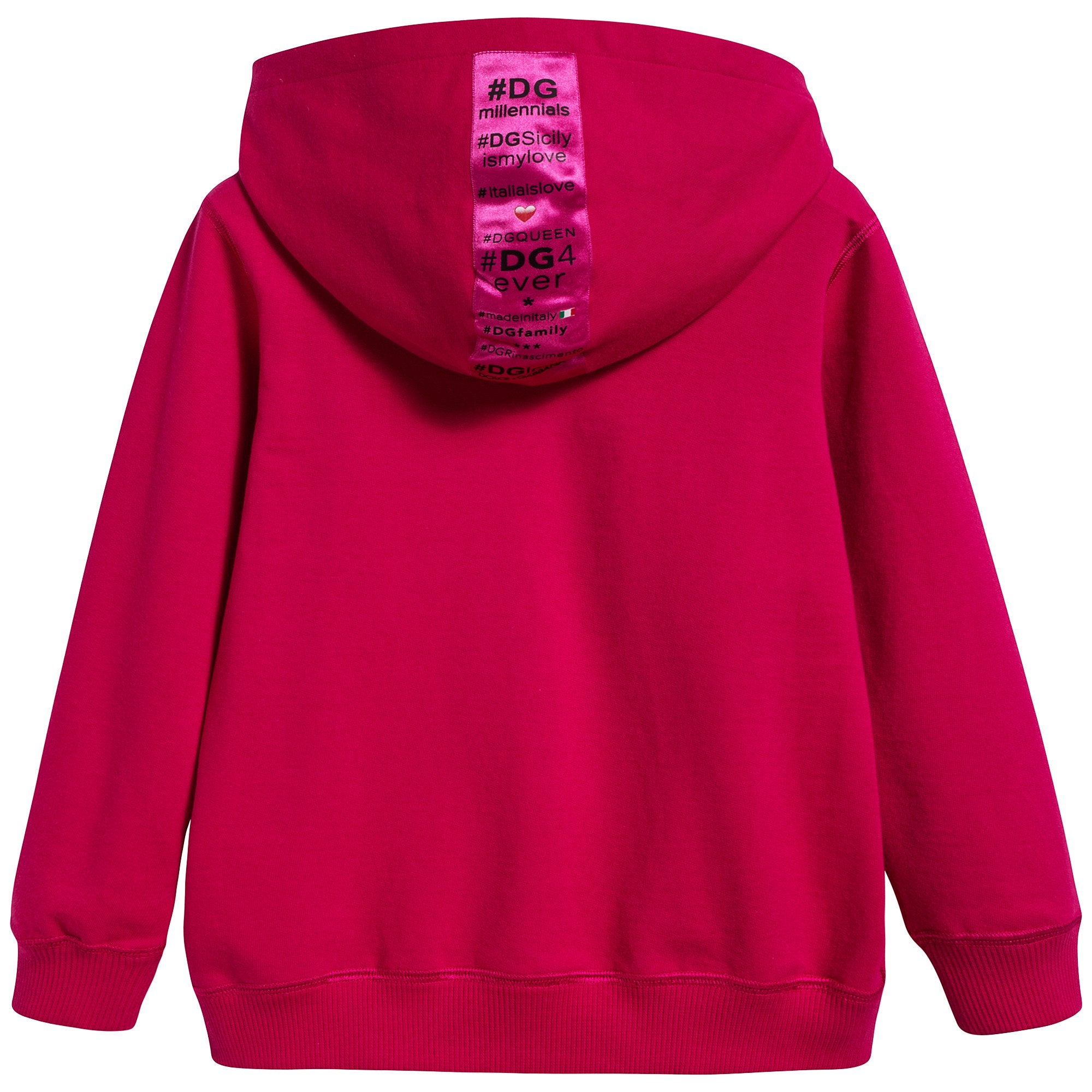 Girls Red Pink Embroidered Cotton Coat