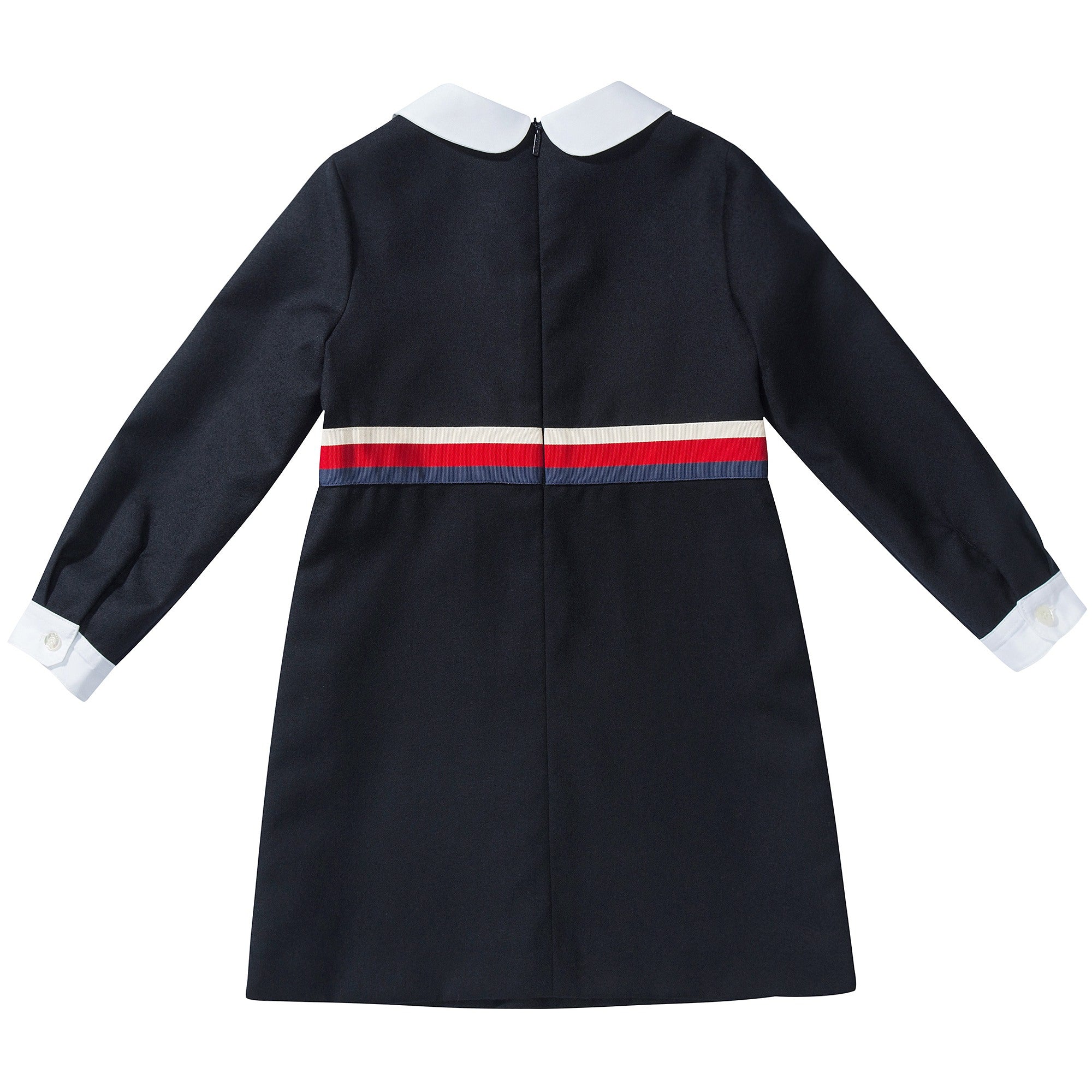 Girls Navy Blue Wool Dress